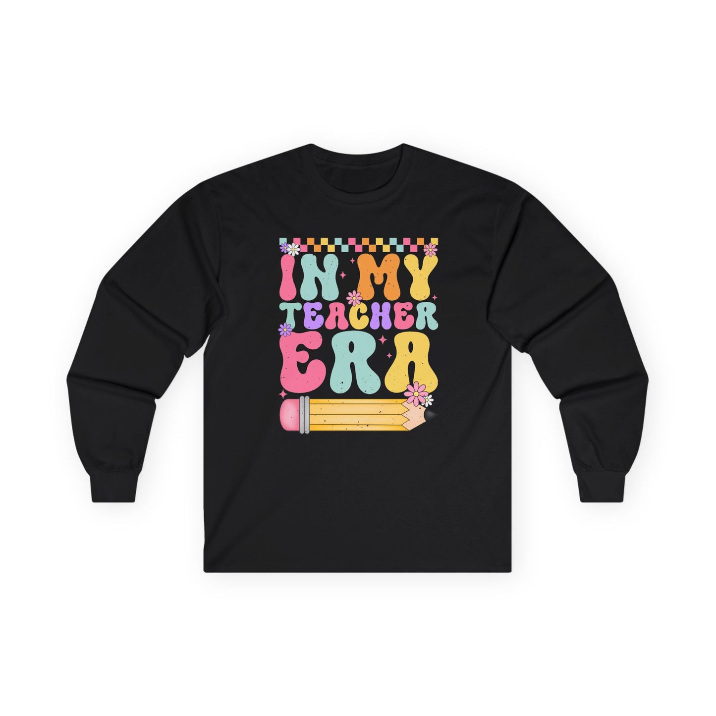 "In My Teacher Era" Teacher T-shirt Colorful Pencil Design