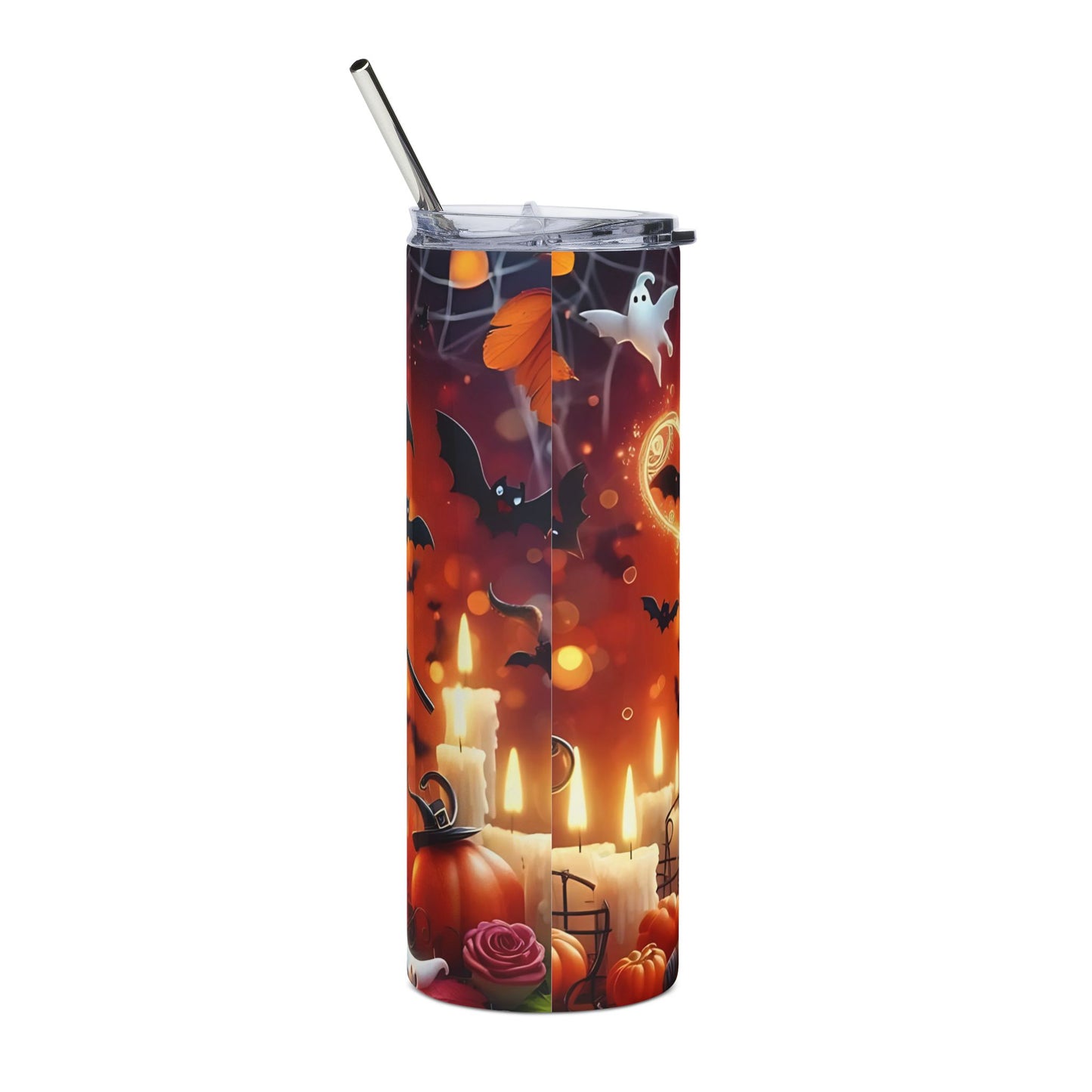 Spooky Sweet Ghost & Pumpkin 20oz Stainless Steel Tumbler