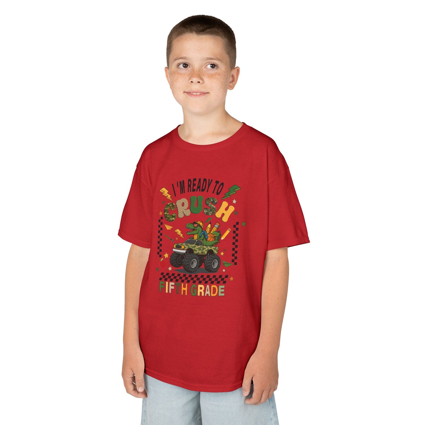 Kids 'I'm Ready to Crush Fifth Grade' T-Shirt — Back-to-School Monster Truck Tee