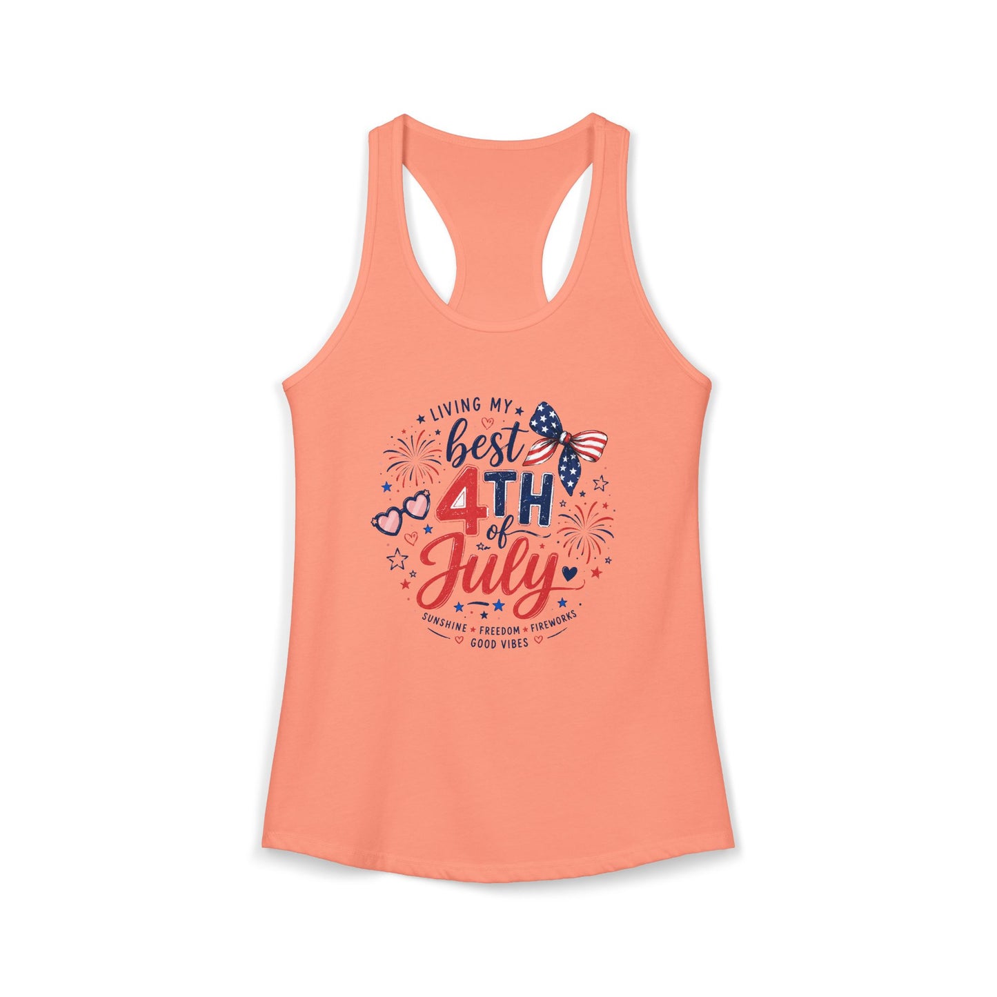 4th of July Women's Racerback Tank — Patriotic Independence Day Tank Top