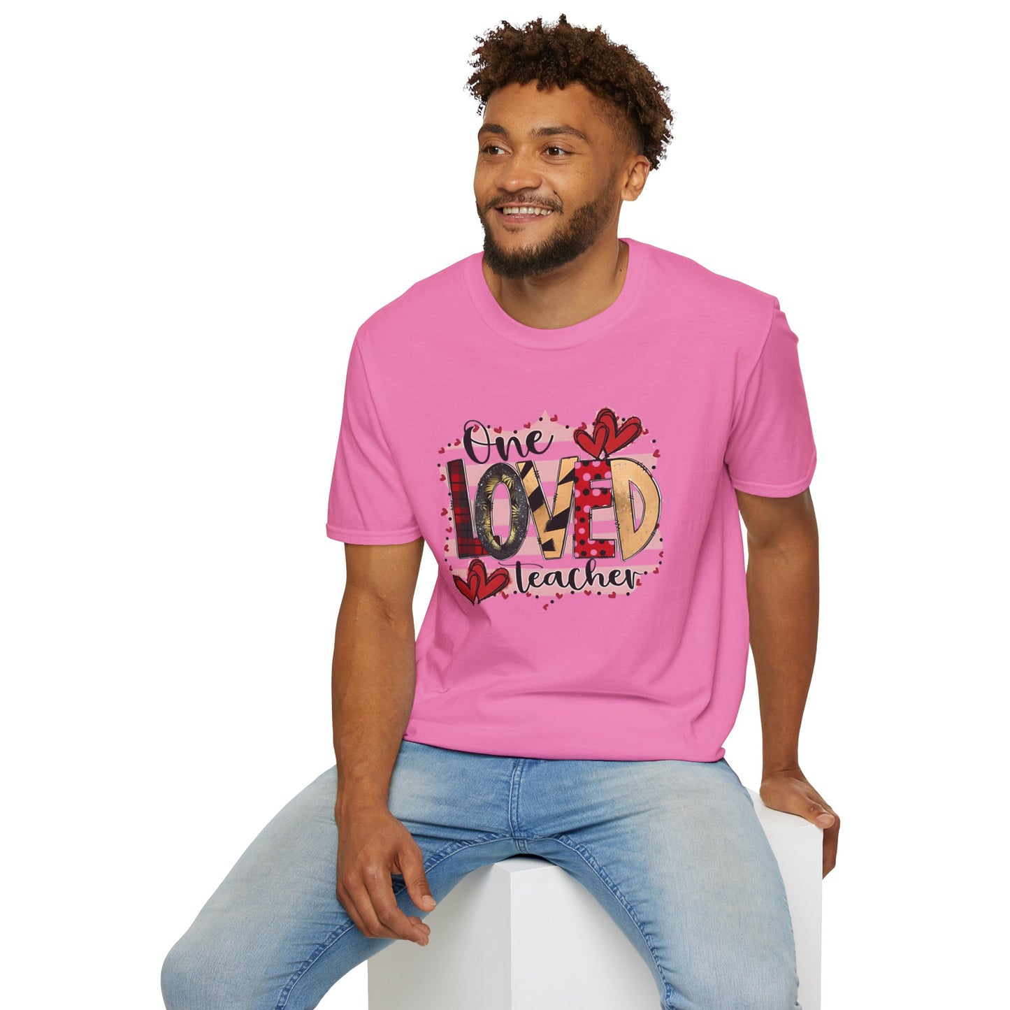 One Loved Teacher T-Shirt — Cute Plaid & Hearts Teacher Appreciation Tee
