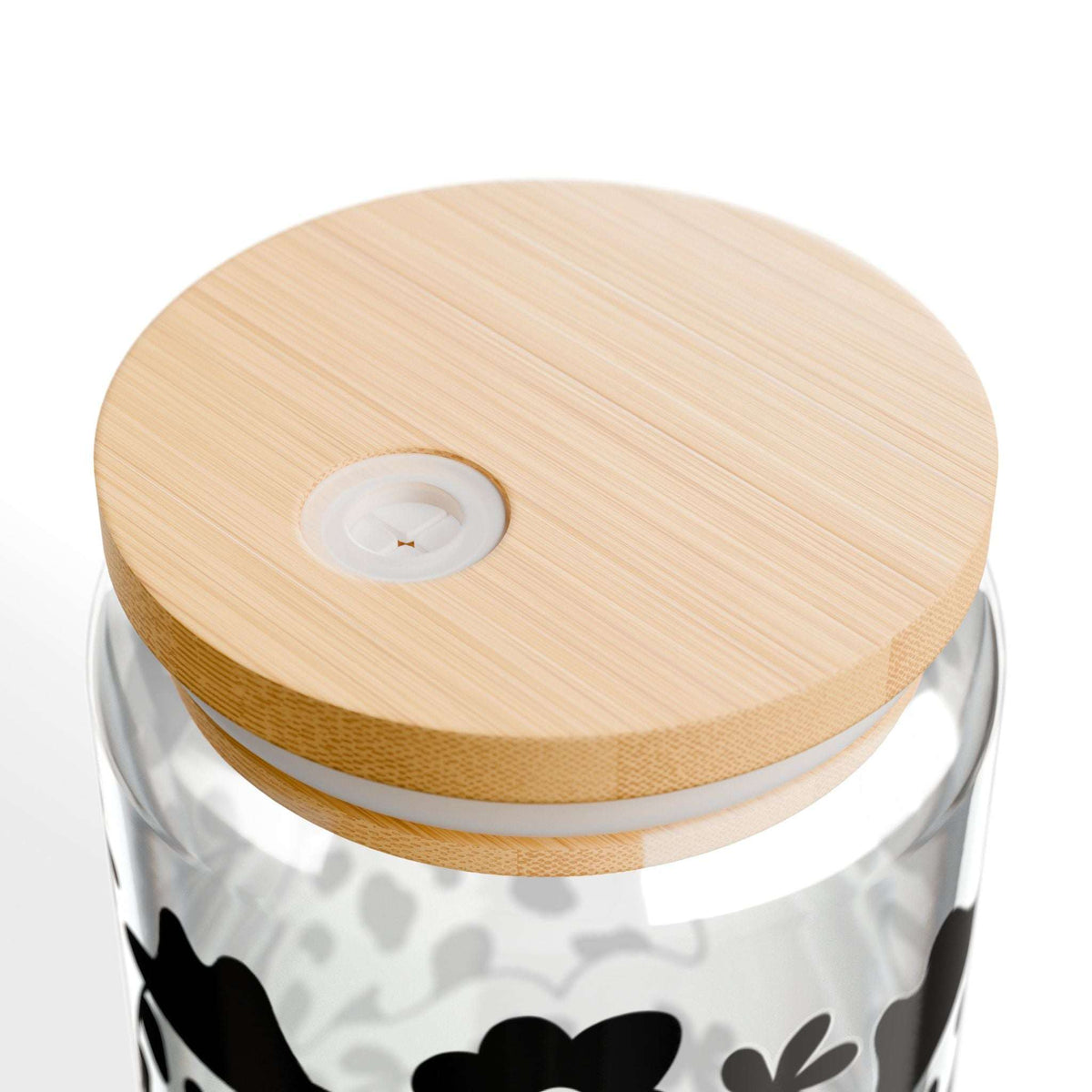 Boohaw Cow Skull 16oz Glass Tumbler — Halloween Western Floral