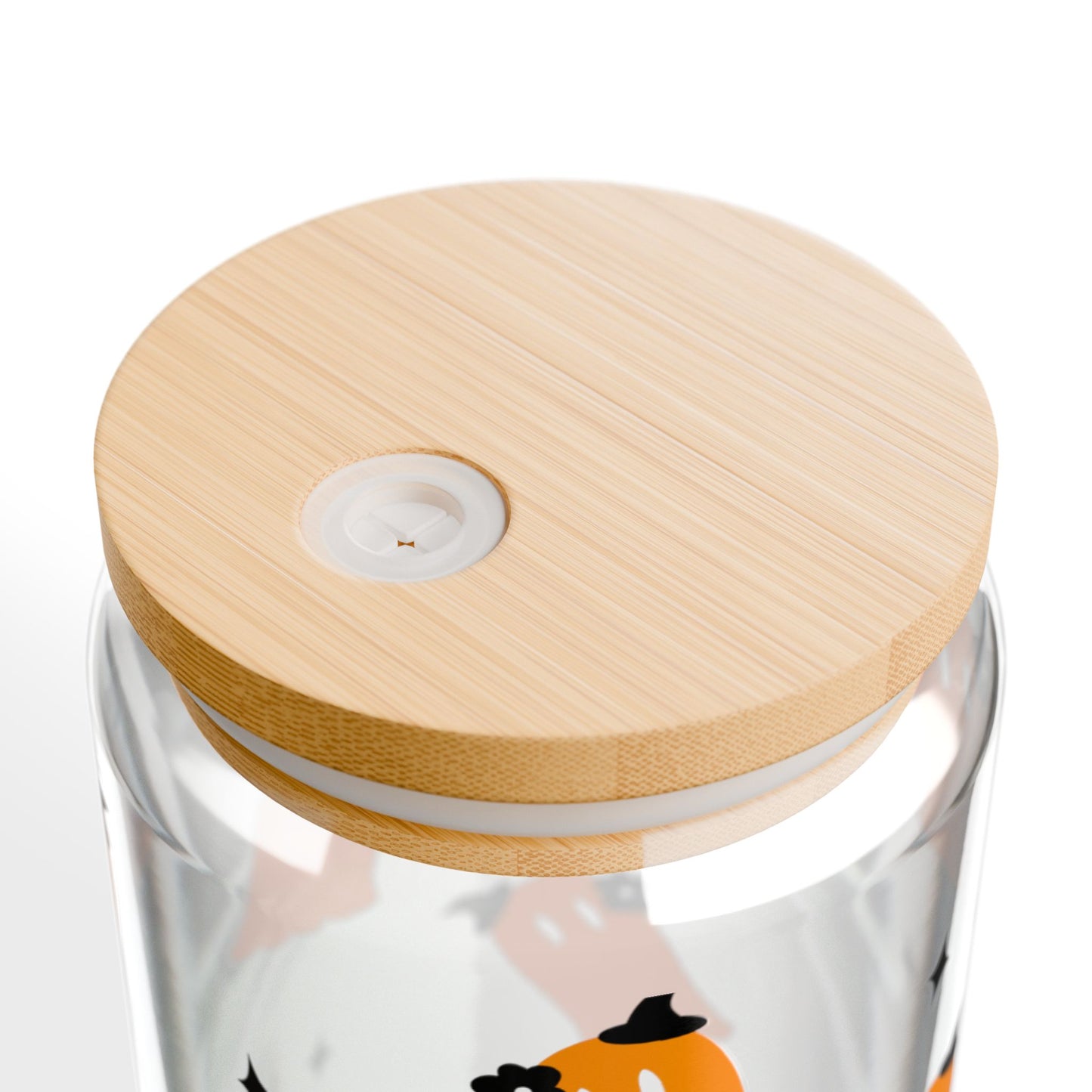 Ghosts 16oz Sipper Glass — Cute Boo Halloween Drinking Jar with Straw