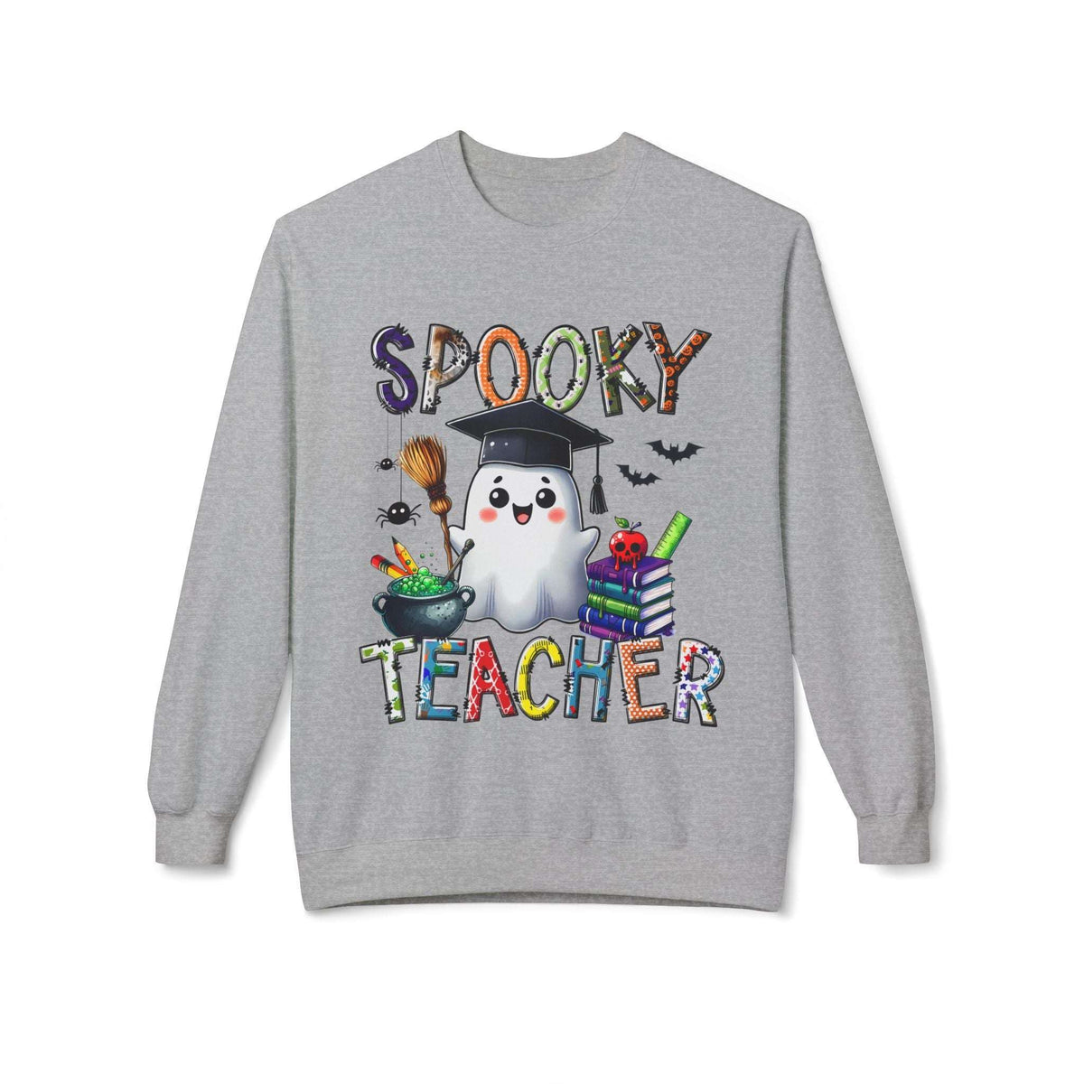 Spooky Teacher Sweatshirt – Halloween Ghost Teacher Crewneck