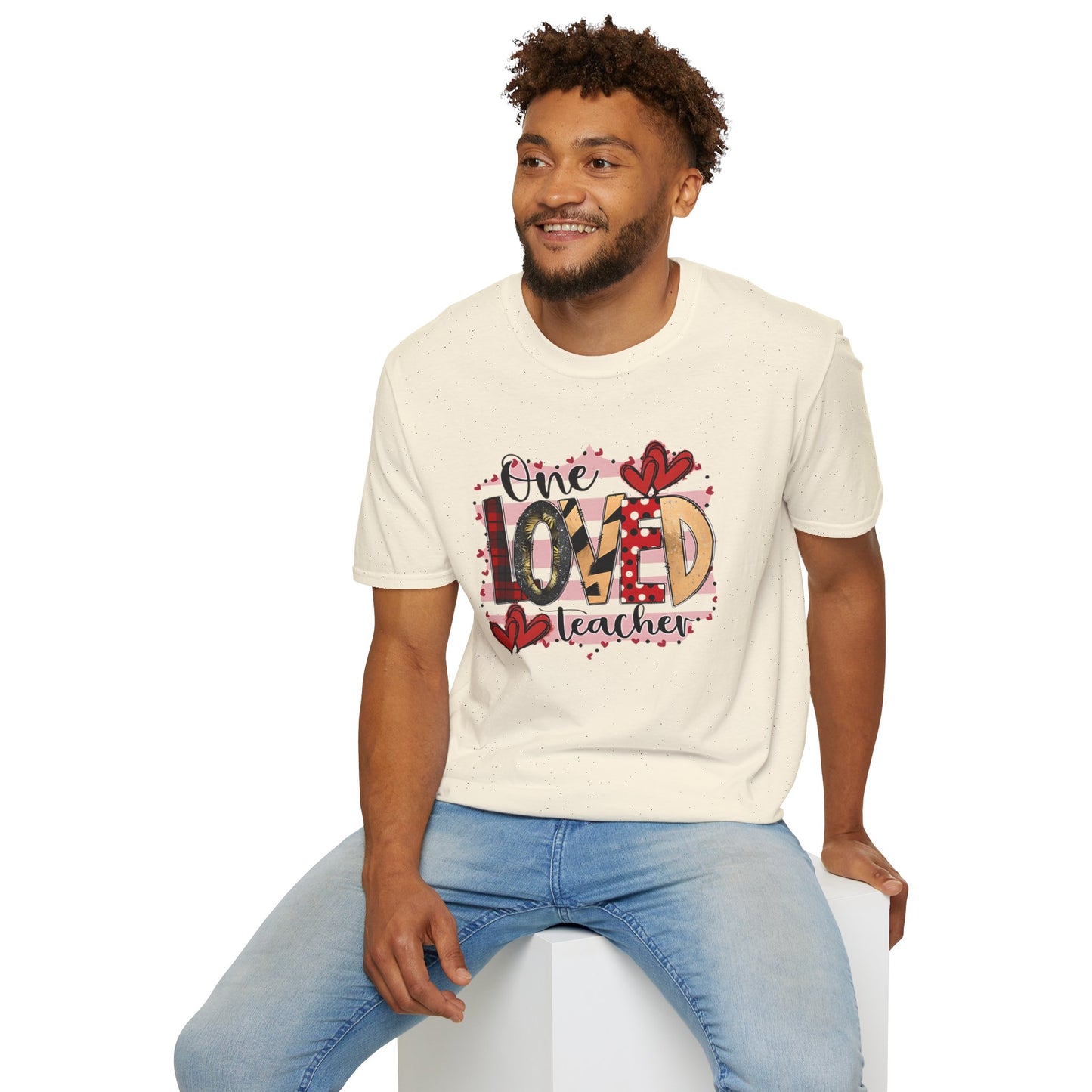 One Loved Teacher T-Shirt — Cute Plaid & Hearts Teacher Appreciation Tee