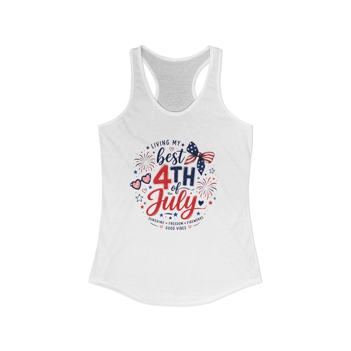 4th of July Women's Racerback Tank — Patriotic Independence Day Tank Top