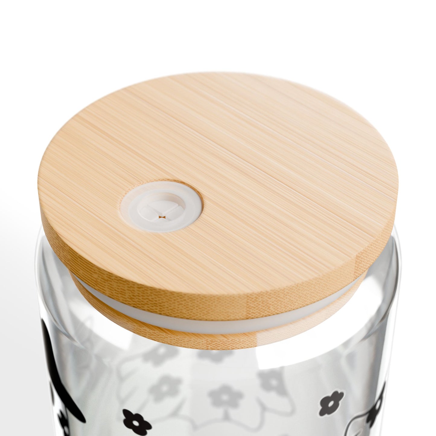 Adorable Cowboo 16oz Ghost Sipper Glass with Bamboo Lid