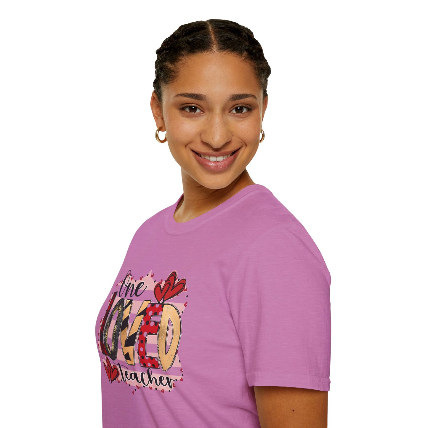 One Loved Teacher T-Shirt — Cute Plaid & Hearts Teacher Appreciation Tee