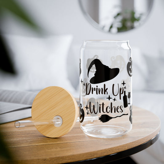 'Drink Up Witches' Halloween Witch & Jack-O'-Lantern Tumbler (16 oz)