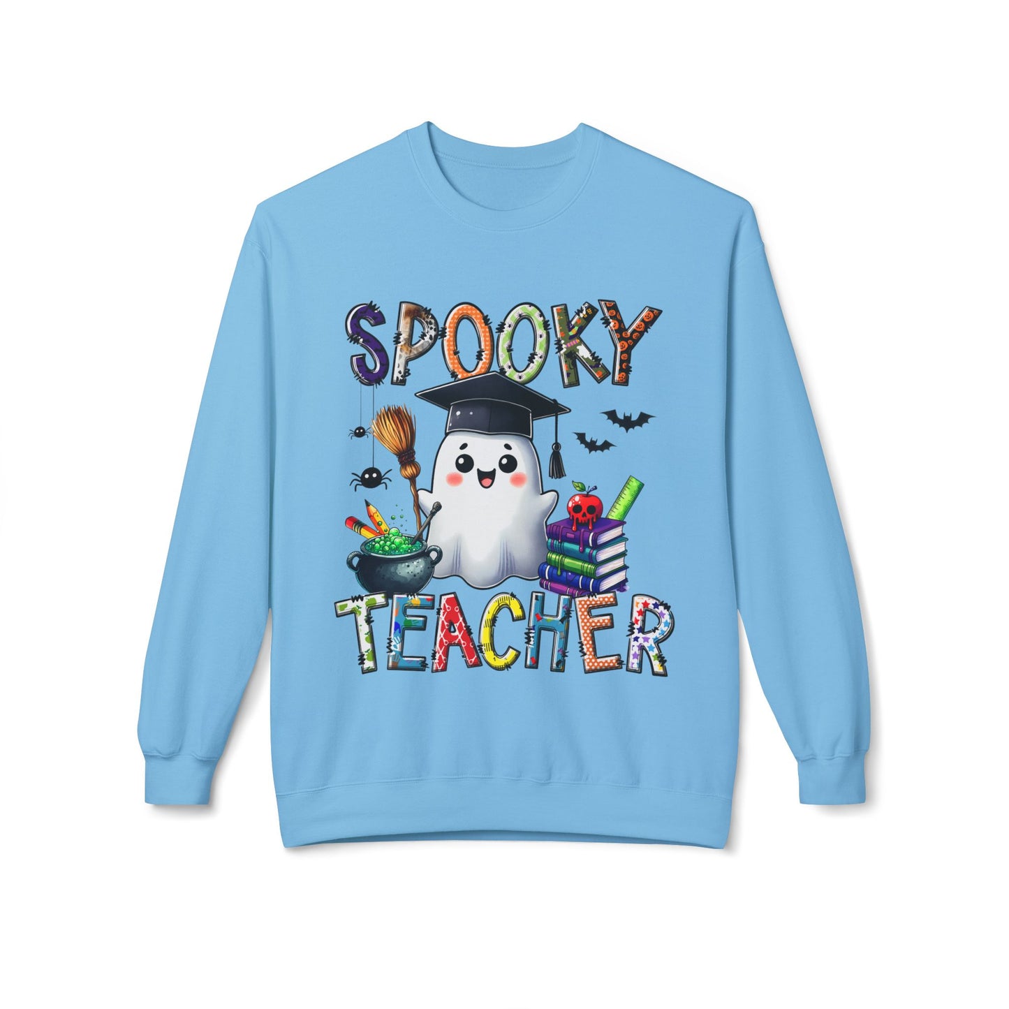 Spooky Teacher Sweatshirt – Halloween Ghost Teacher Crewneck