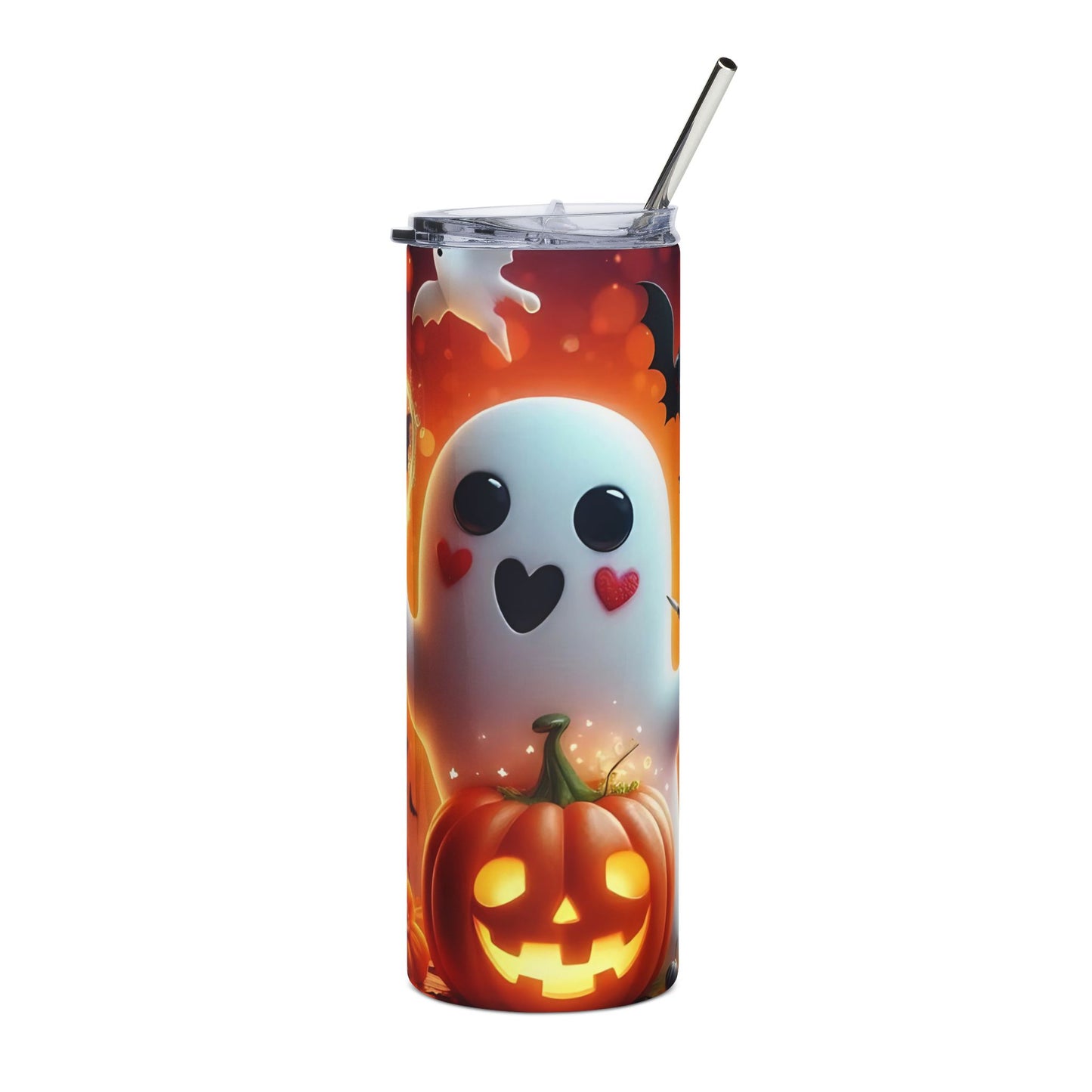 Spooky Sweet Ghost & Pumpkin 20oz Stainless Steel Tumbler