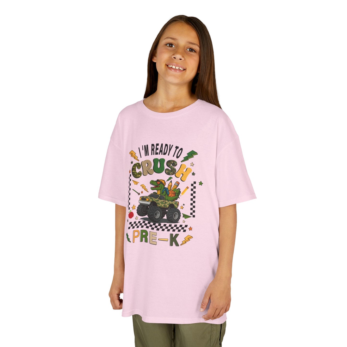 Kids Tee — “I’m Ready to Crush Pre-K” Monster Truck Preschool Shirt