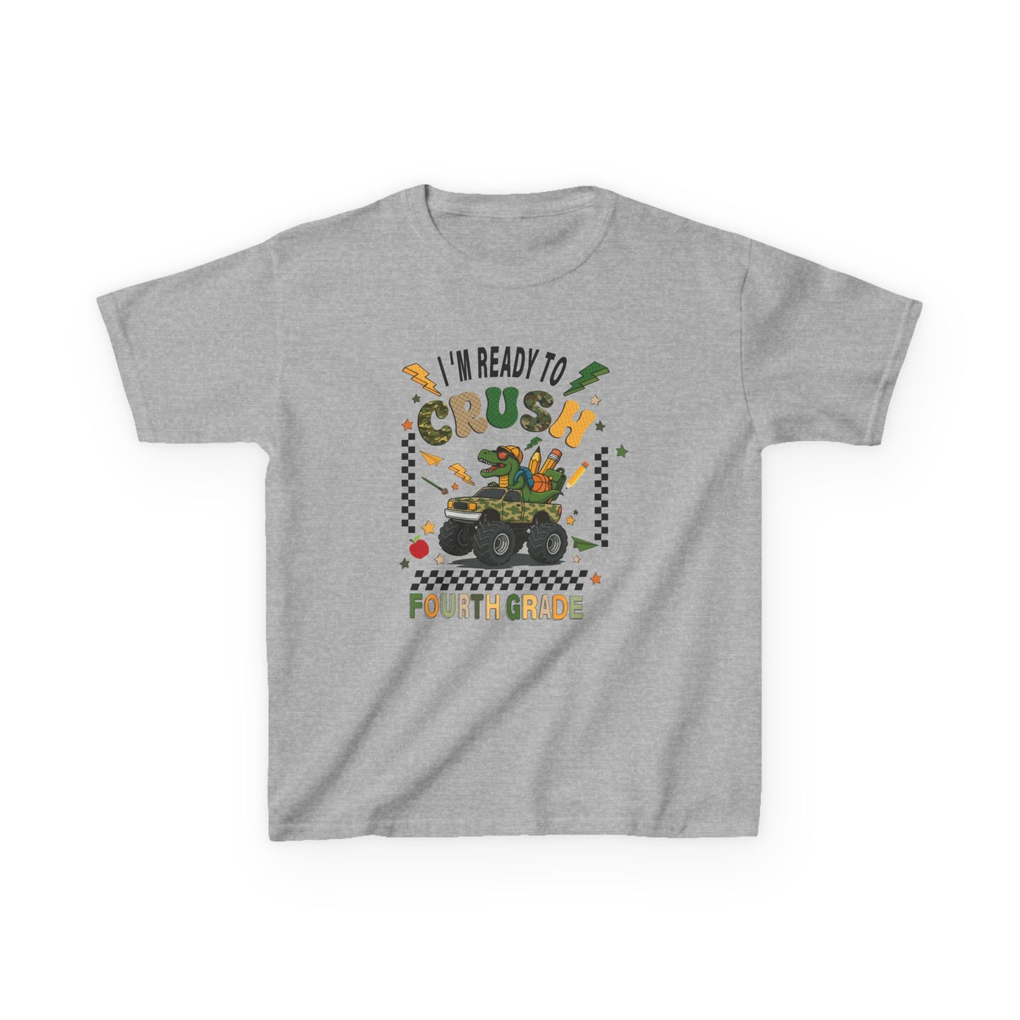 Kids 'I'm Ready to Crush Fourth Grade' Tee — Back-to-School Truck Graphic