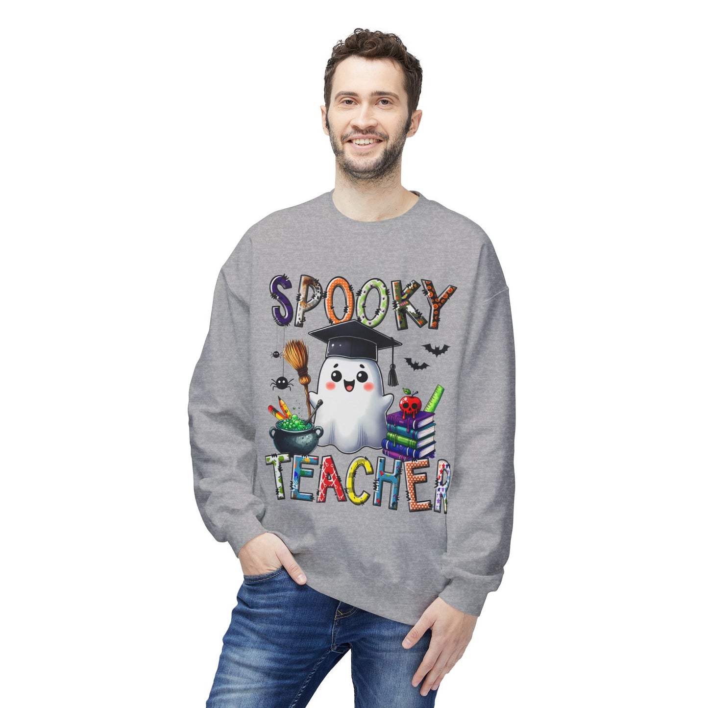 Spooky Teacher Sweatshirt – Halloween Cute Ghost