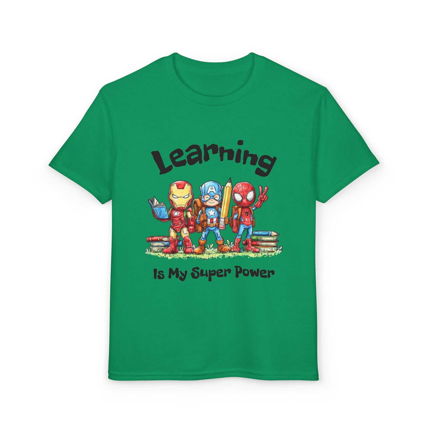"Learning Is My Super Power" Youth Graphic Tee (Heroes Design)