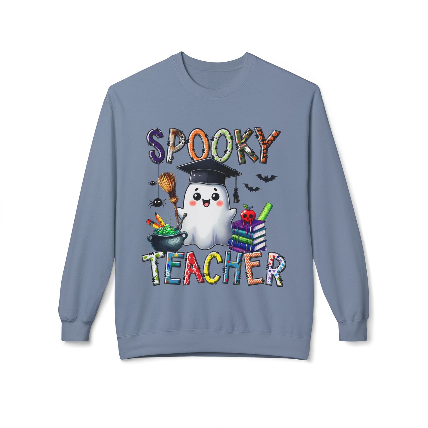 Spooky Teacher Sweatshirt – Halloween Ghost Teacher Crewneck