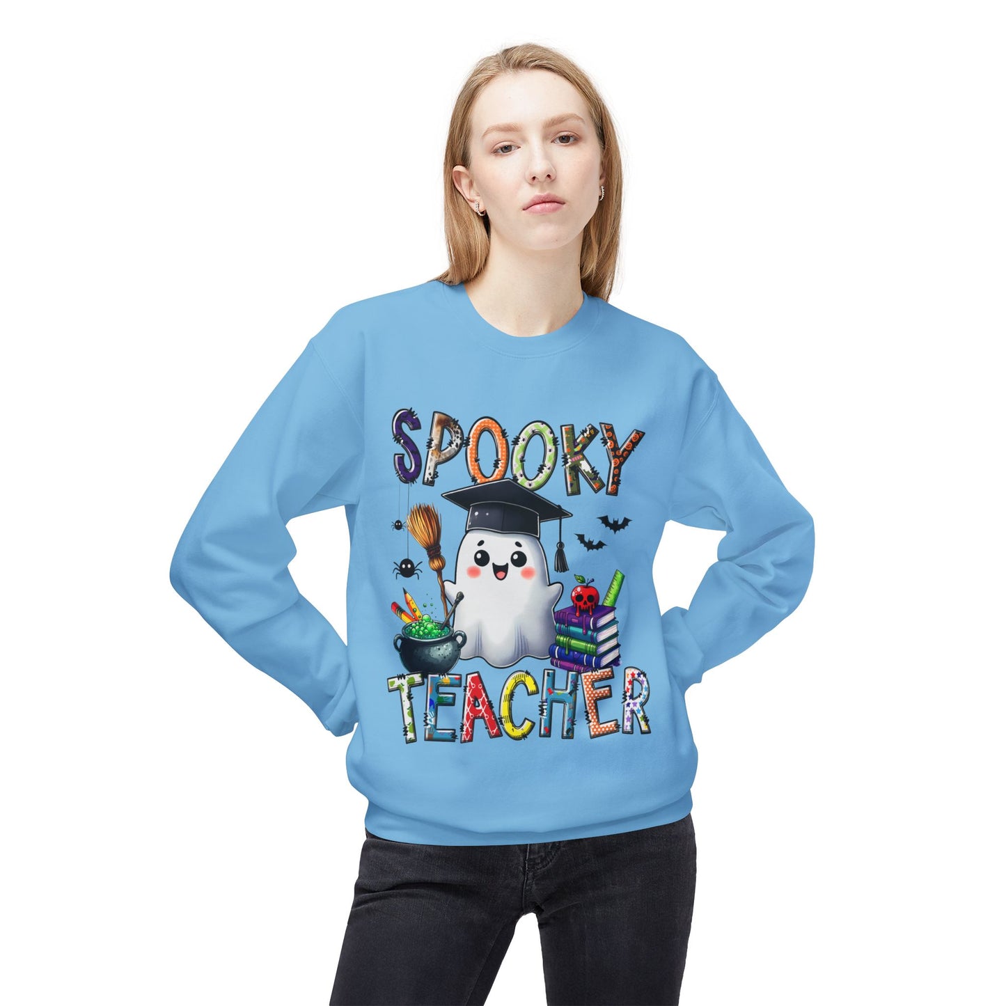 Spooky Teacher Sweatshirt – Halloween Cute Ghost