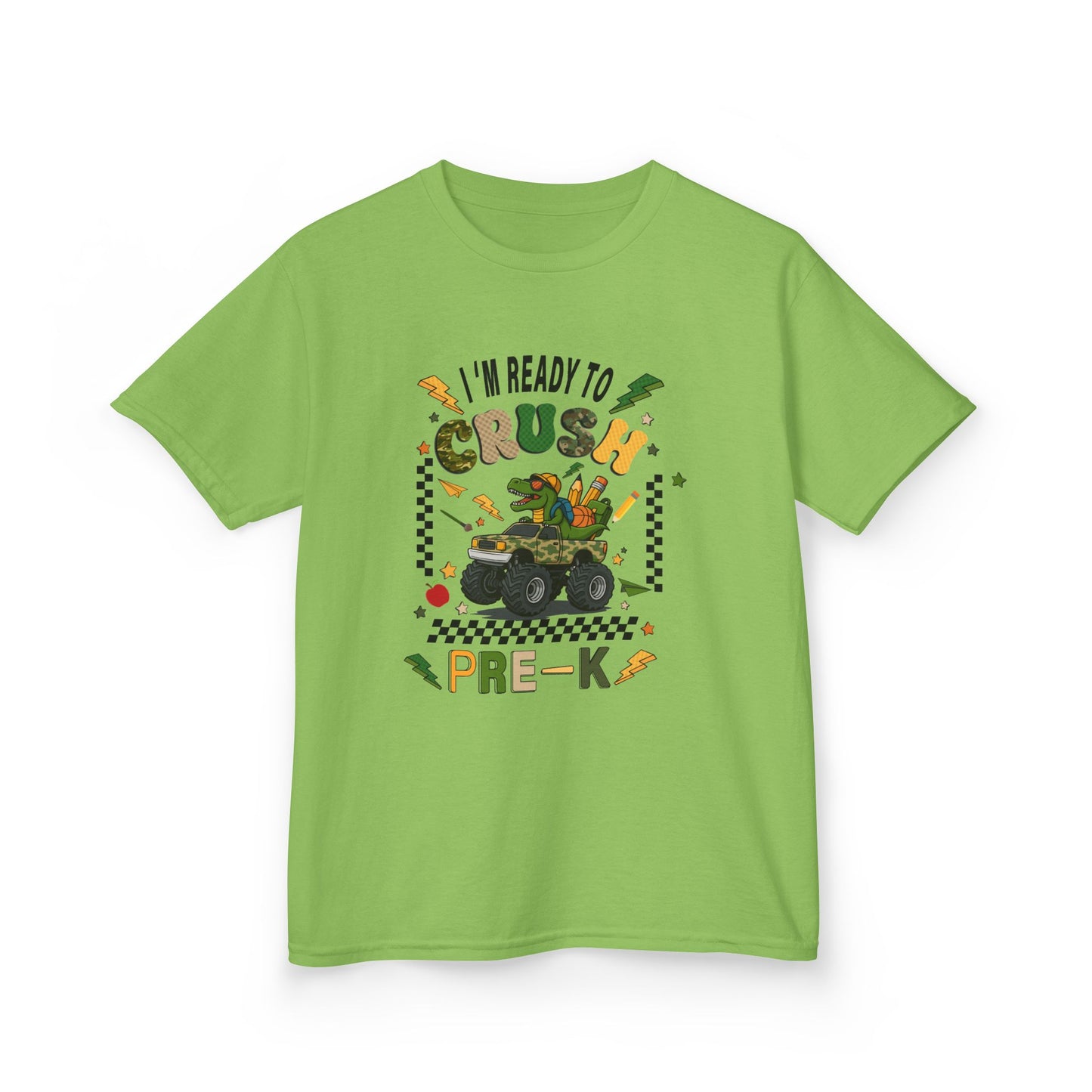 Kids Tee — “I’m Ready to Crush Pre-K” Monster Truck Preschool Shirt