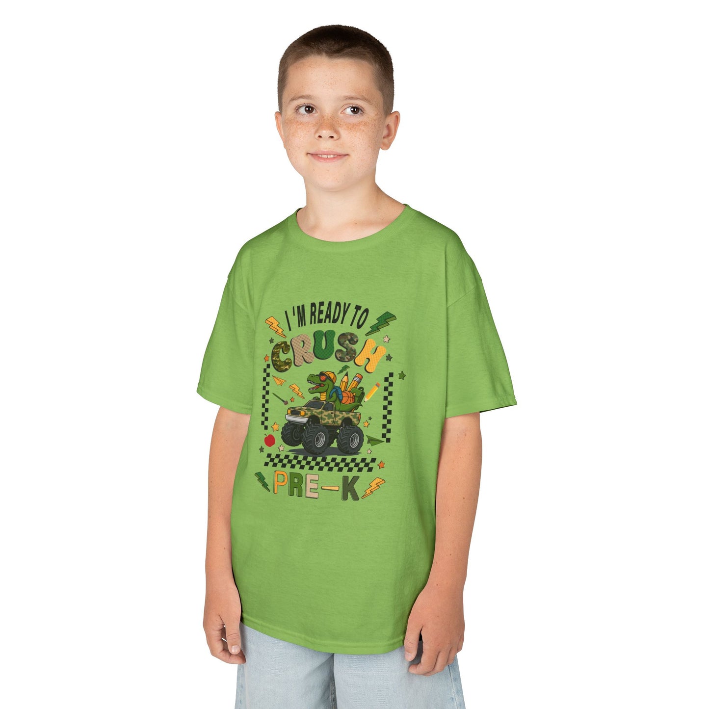 Kids Tee — “I’m Ready to Crush Pre-K” Monster Truck Preschool Shirt