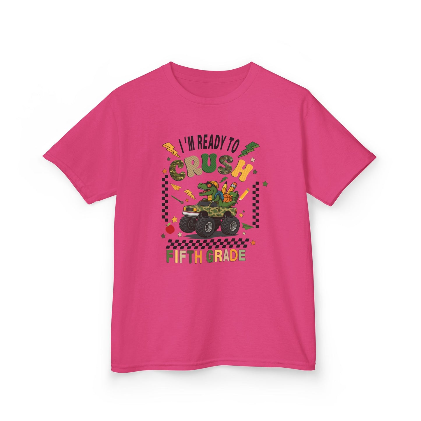 Kids 'I'm Ready to Crush Fifth Grade' T-Shirt — Back-to-School Monster Truck Tee