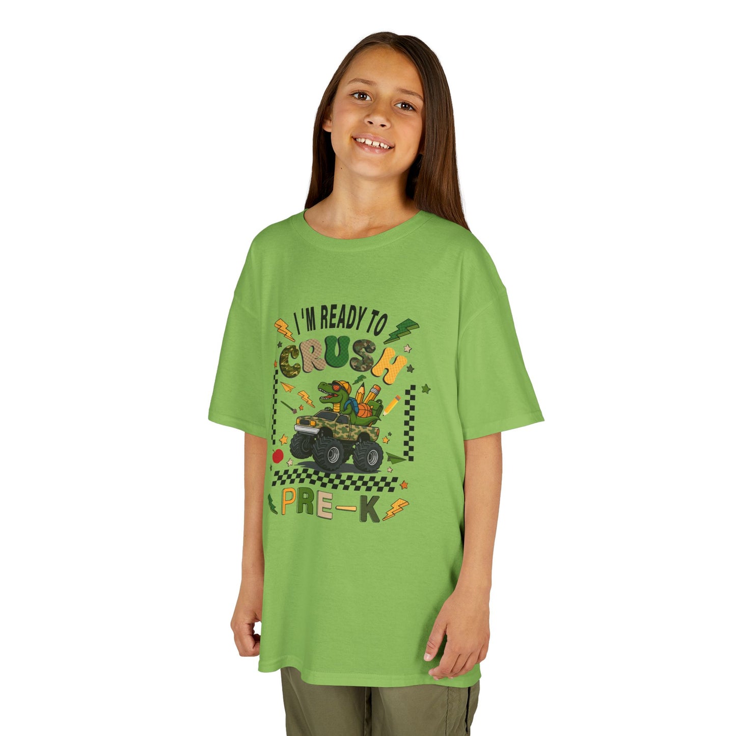 Kids Tee — “I’m Ready to Crush Pre-K” Monster Truck Preschool Shirt
