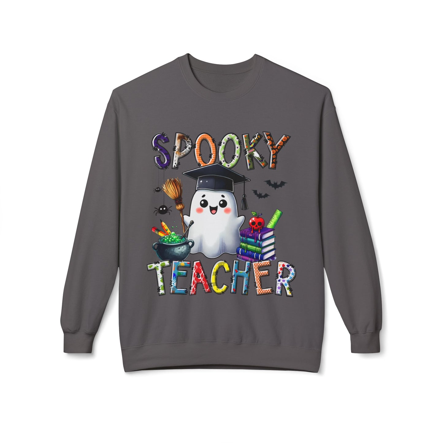 Spooky Teacher Sweatshirt – Halloween Ghost Teacher Crewneck