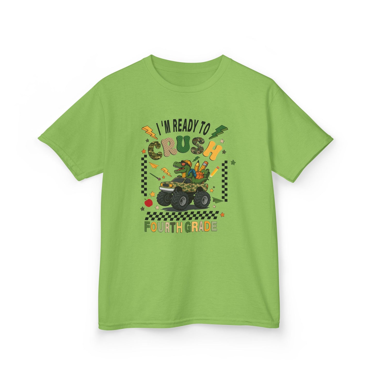 Kids 'I'm Ready to Crush Fourth Grade' Tee — Back-to-School Truck Graphic
