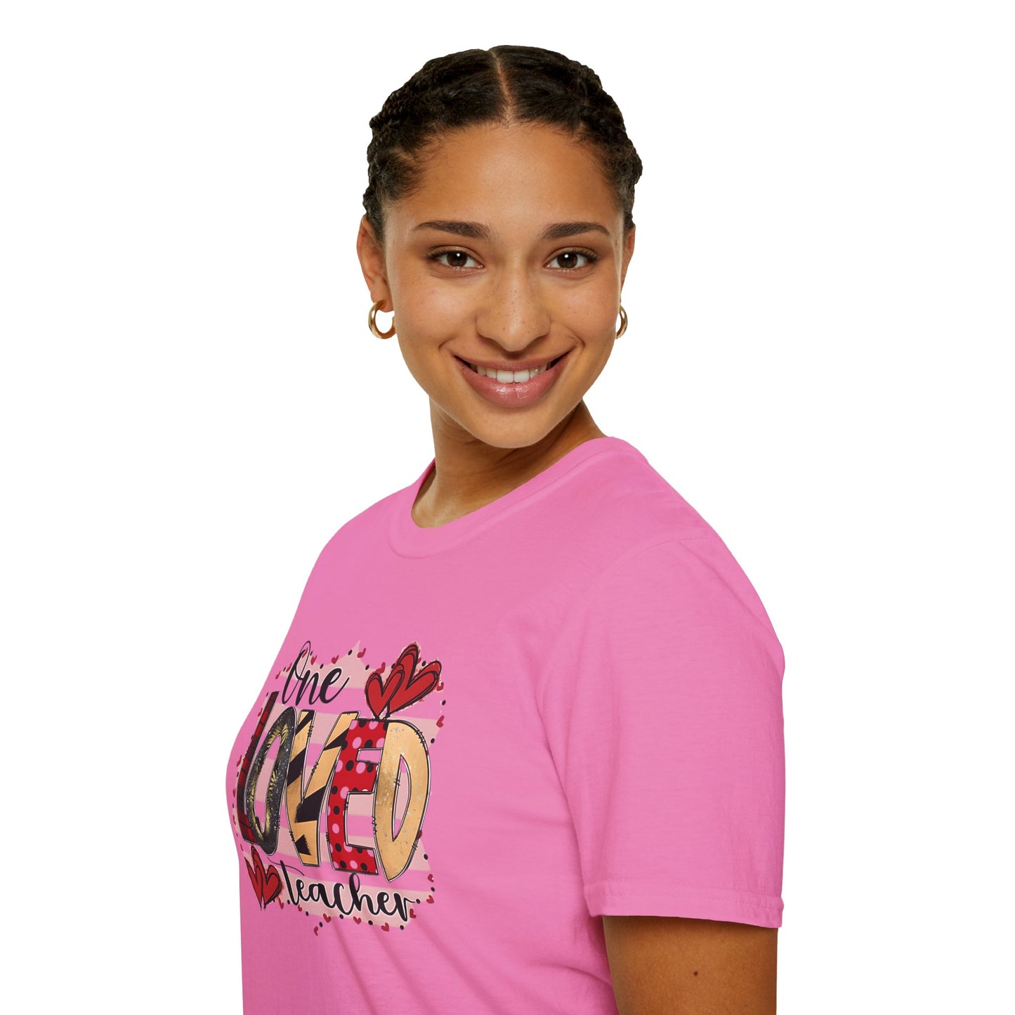 One Loved Teacher T-Shirt — Cute Plaid & Hearts Teacher Appreciation Tee
