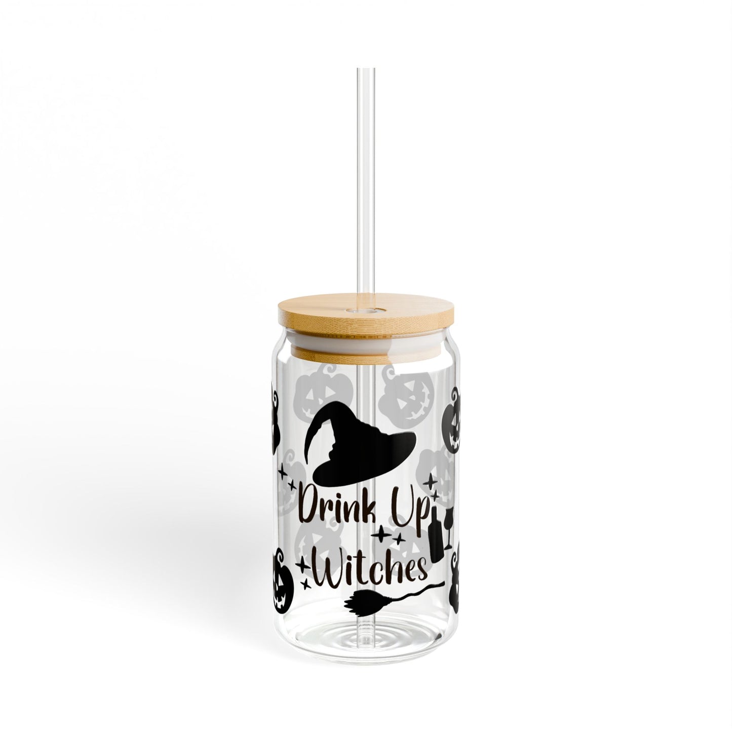'Drink Up Witches' Halloween Witch & Jack-O'-Lantern Tumbler (16 oz)