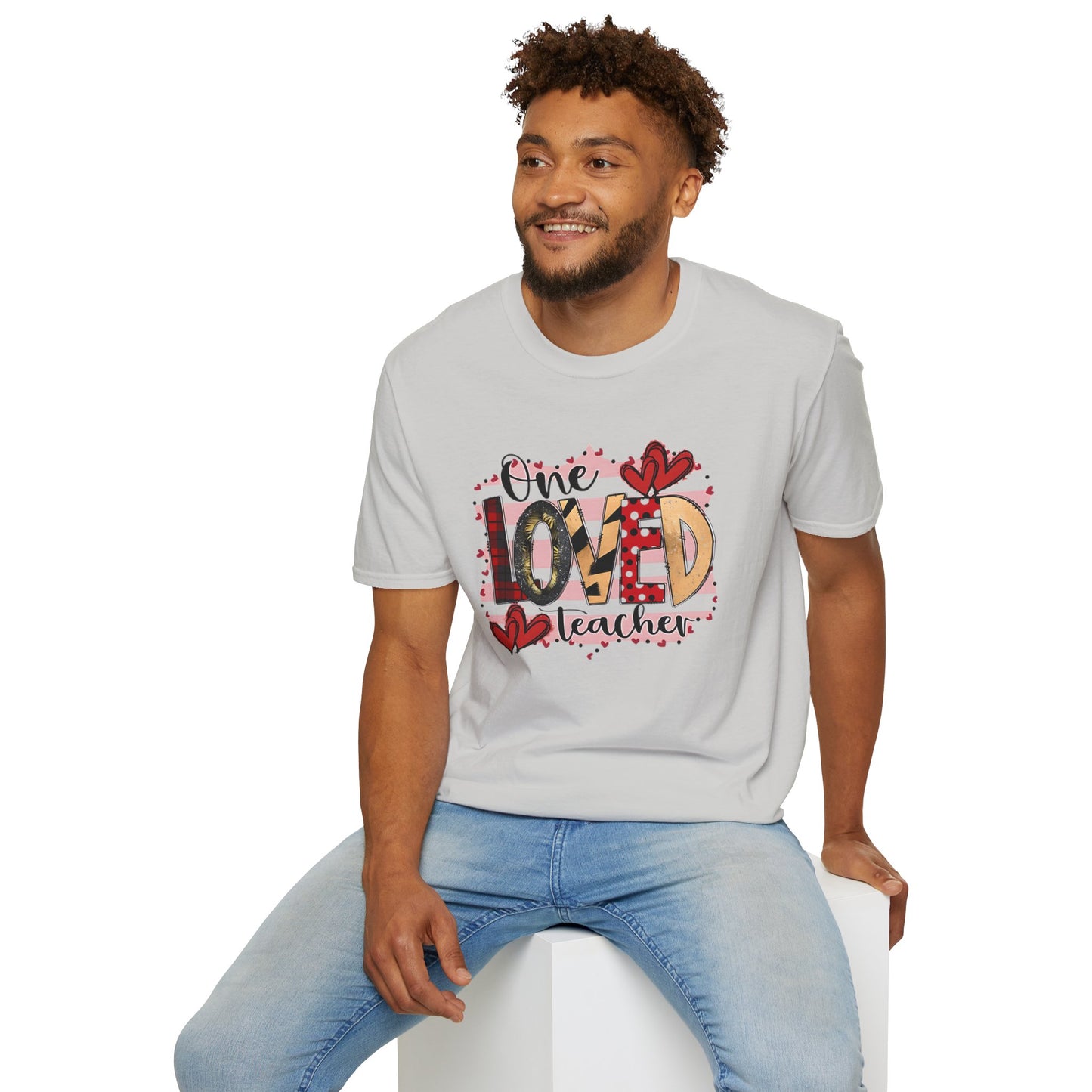 One Loved Teacher T-Shirt — Cute Plaid & Hearts Teacher Appreciation Tee