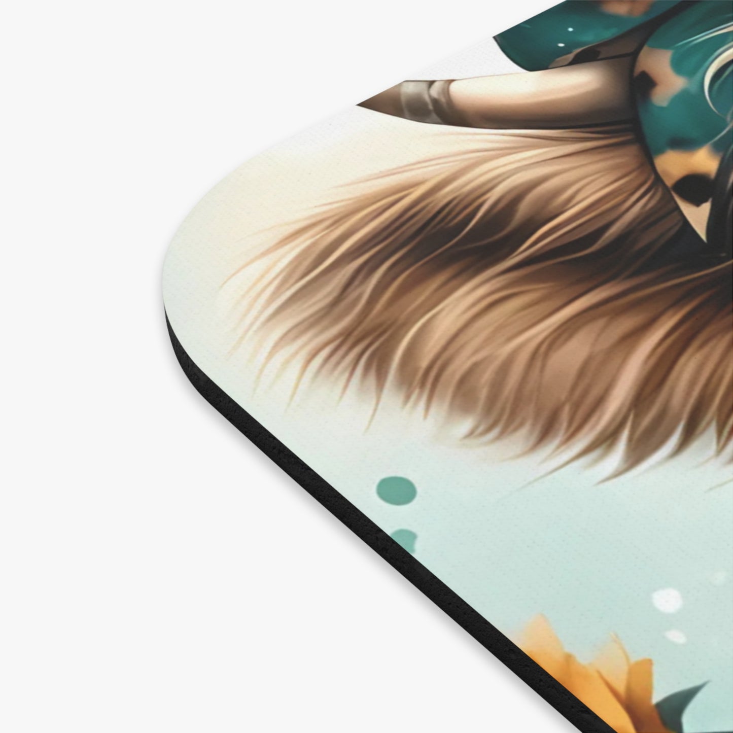 Cute Highland Cow Mouse Pad — Sunflower Desk Mat for Animal Lovers