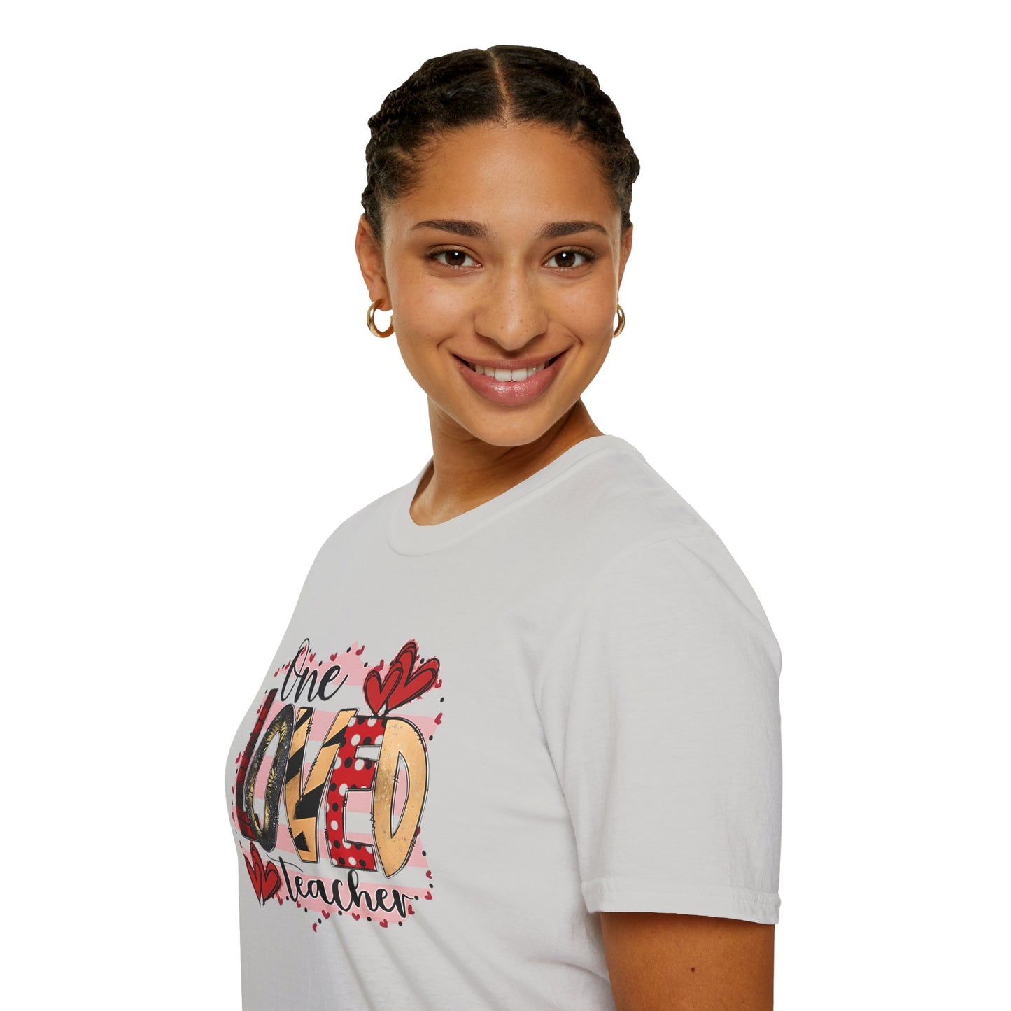 One Loved Teacher T-Shirt — Cute Plaid & Hearts Teacher Appreciation Tee