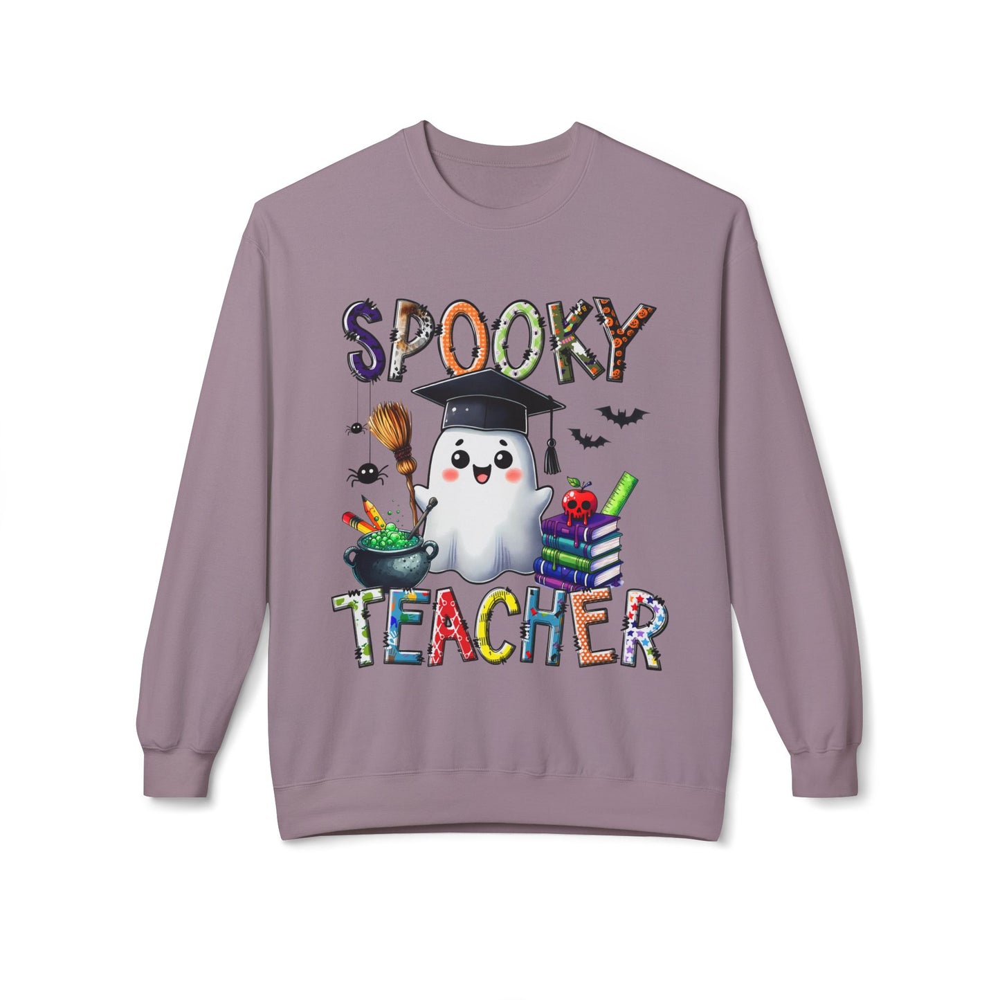 Spooky Teacher Sweatshirt – Halloween Ghost Teacher Crewneck