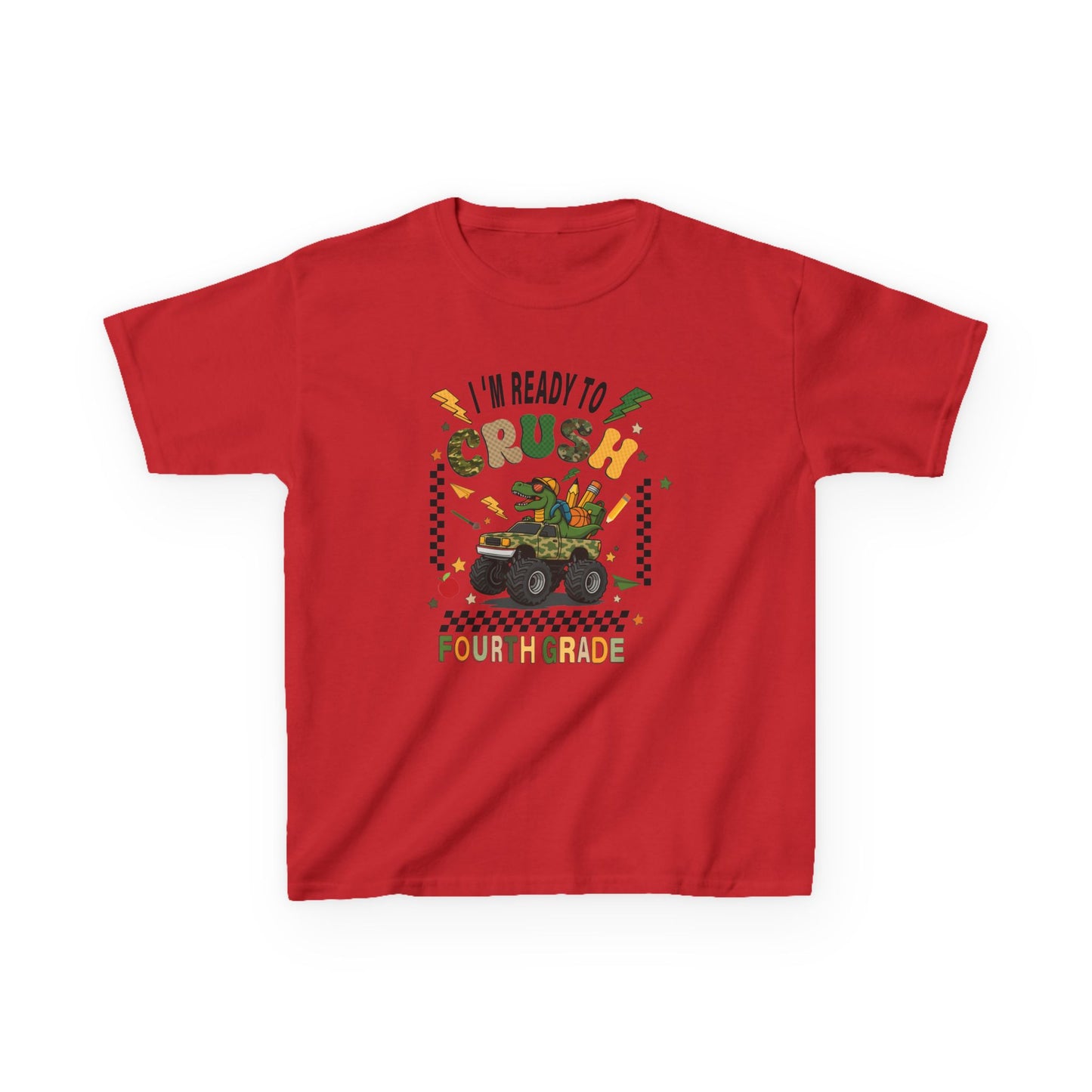 Kids 'I'm Ready to Crush Fourth Grade' Tee — Back-to-School Truck Graphic