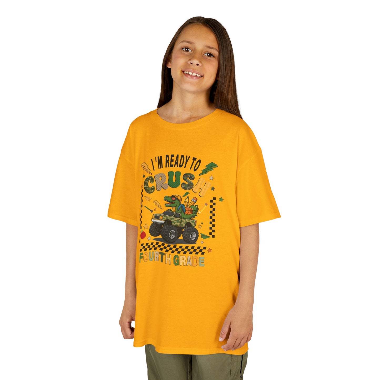 Kids 'I'm Ready to Crush Fourth Grade' Tee — Back-to-School Truck Graphic