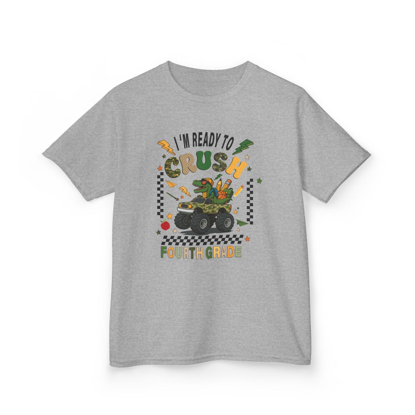 Kids 'I'm Ready to Crush Fourth Grade' Tee — Back-to-School Truck Graphic