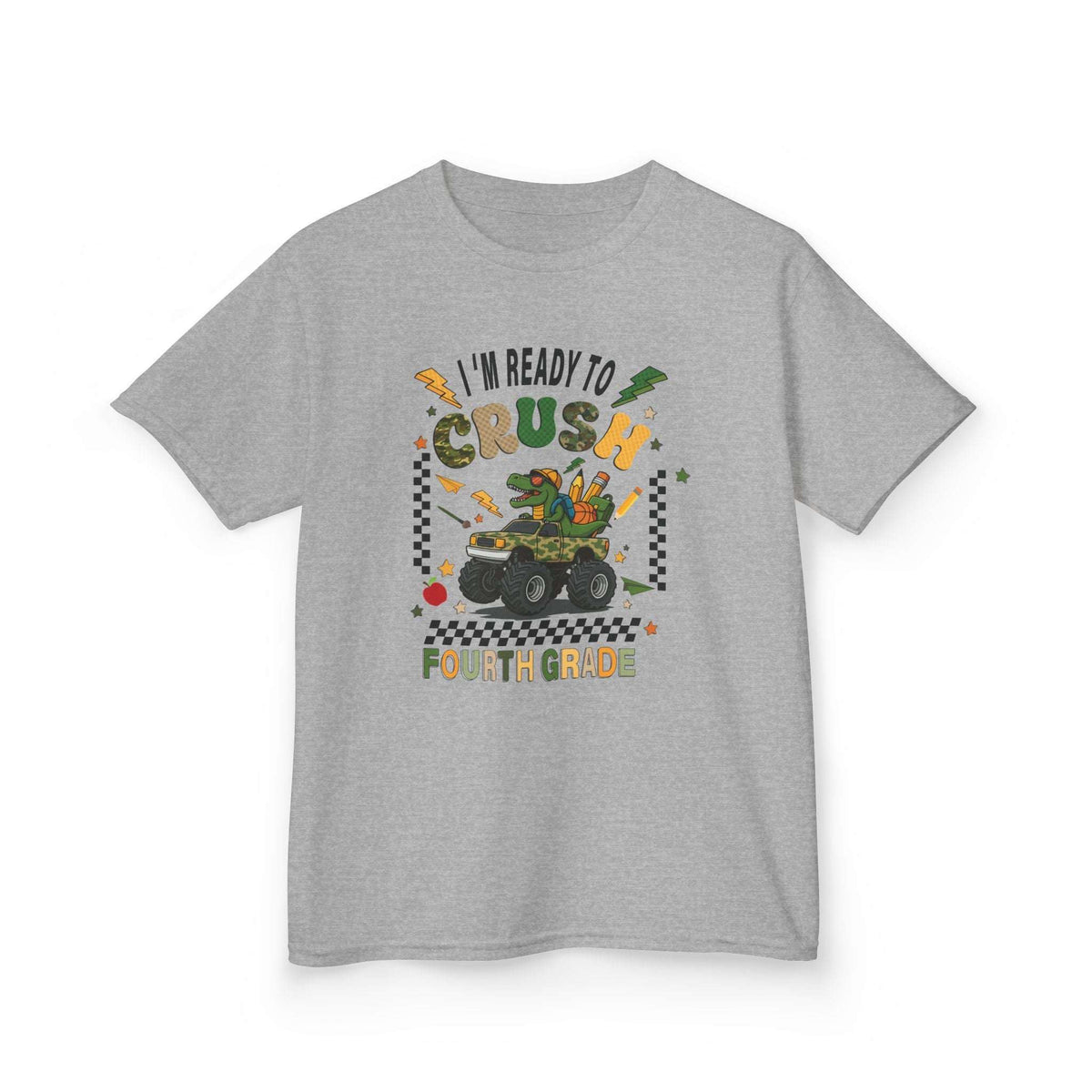Kids 'I'm Ready to Crush Fourth Grade' Tee — Back-to-School Truck Graphic
