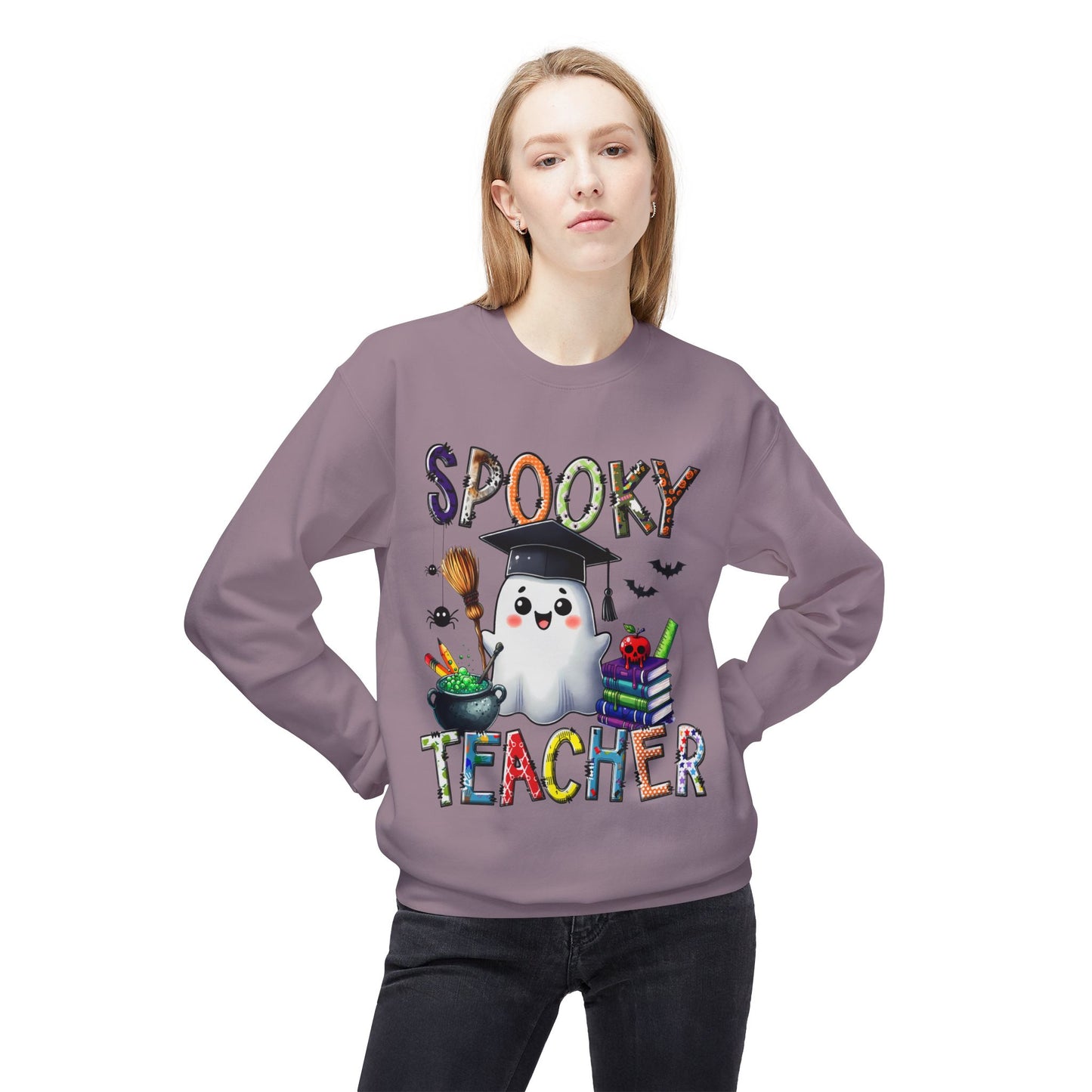 Spooky Teacher Sweatshirt – Halloween Cute Ghost