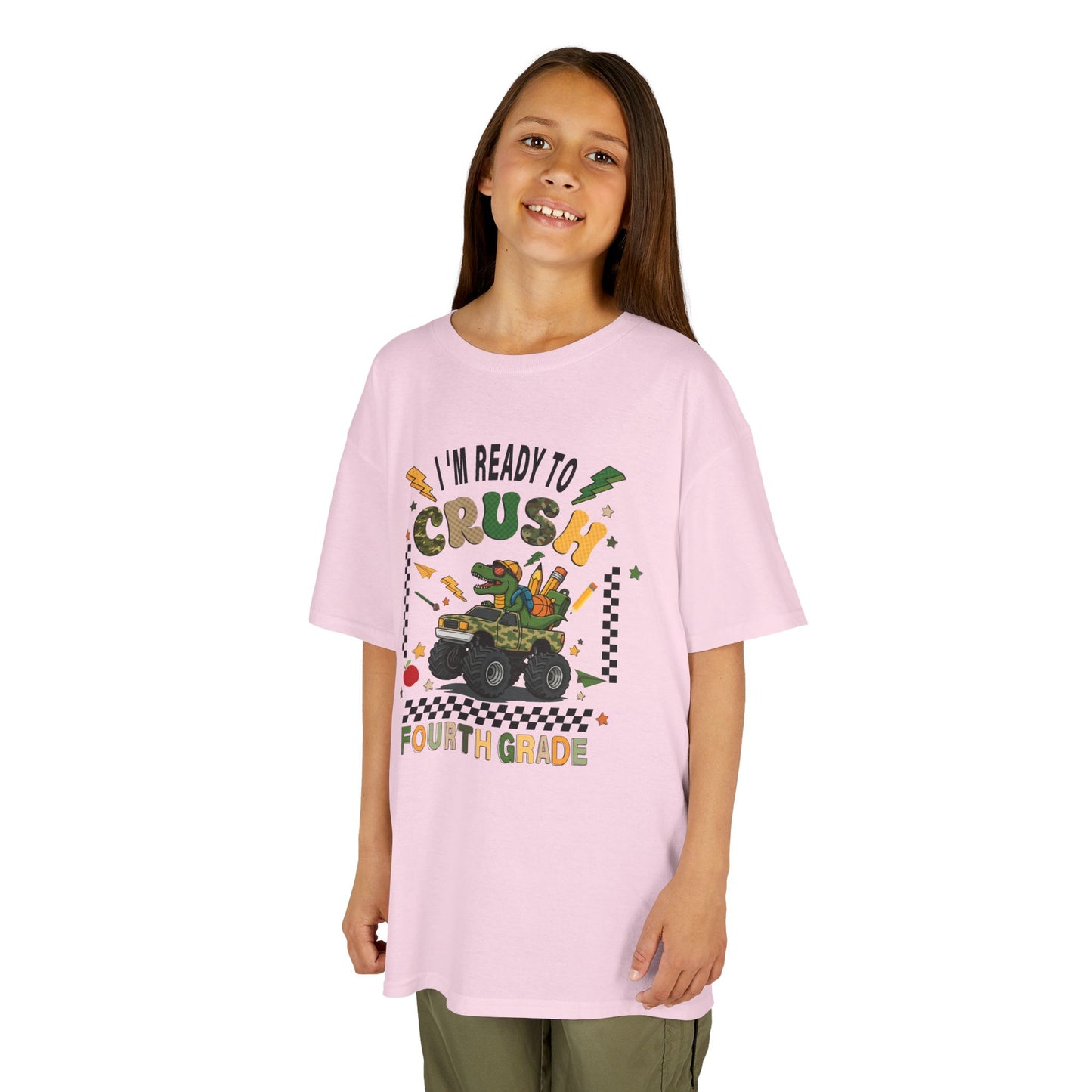 Kids 'I'm Ready to Crush Fourth Grade' Tee — Back-to-School Truck Graphic