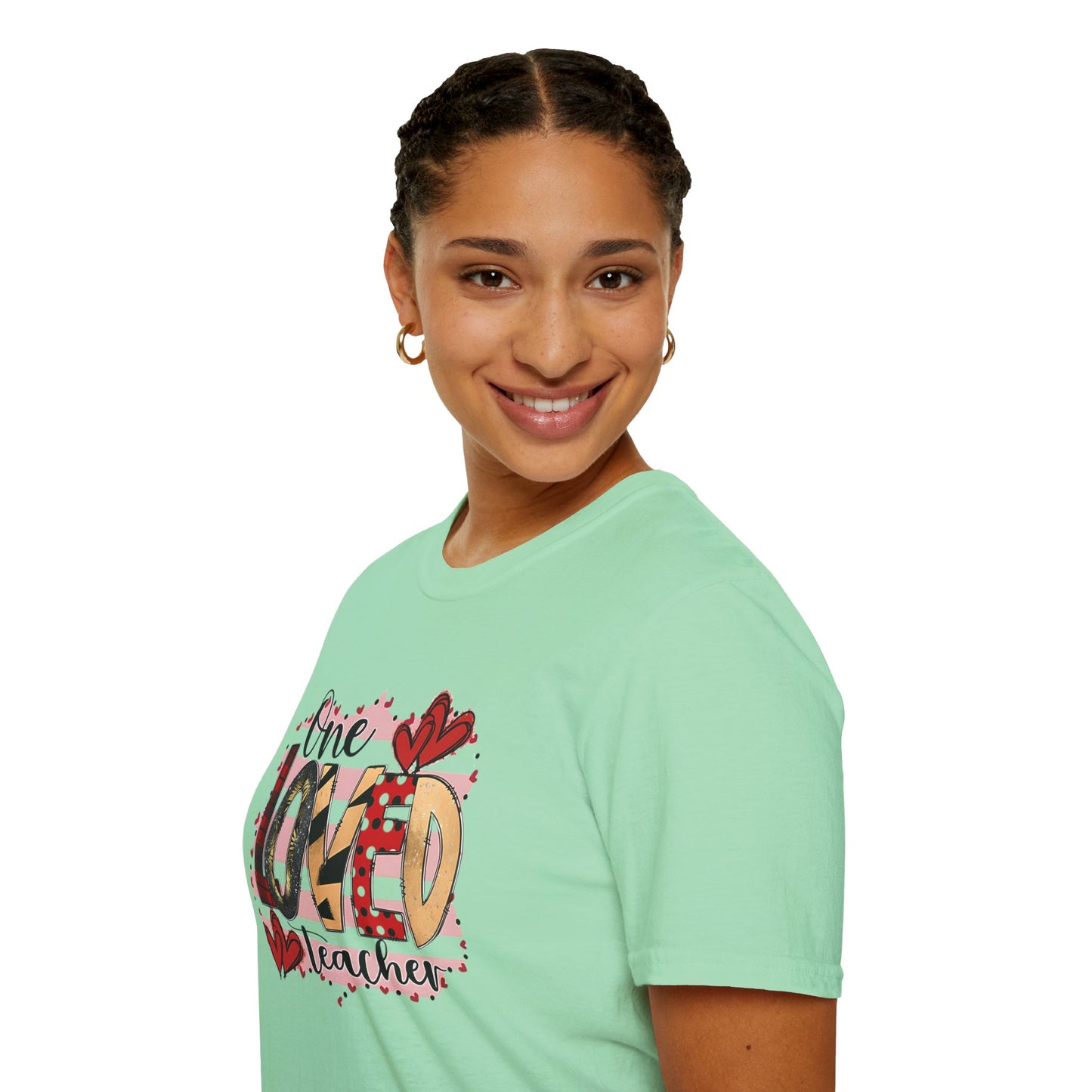 One Loved Teacher T-Shirt — Cute Plaid & Hearts Teacher Appreciation Tee