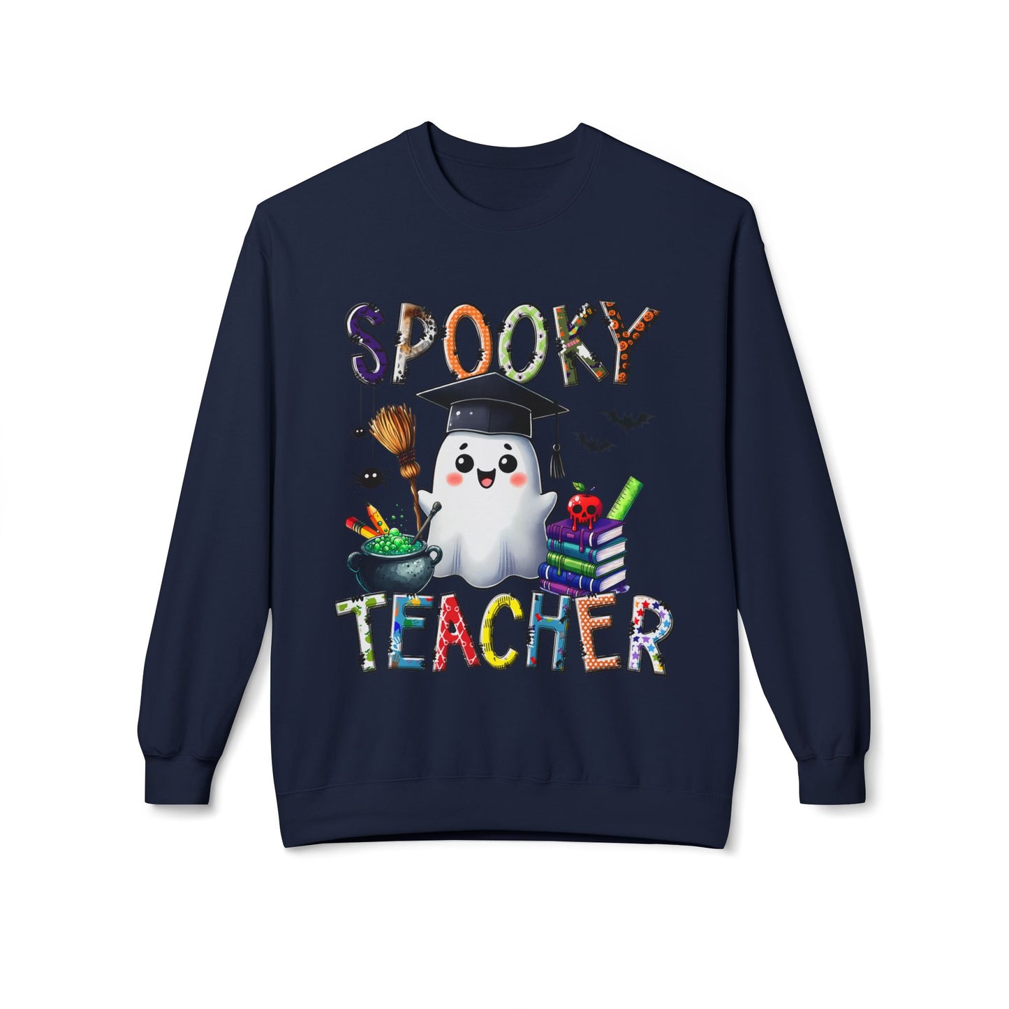 Spooky Teacher Sweatshirt – Halloween Ghost Teacher Crewneck