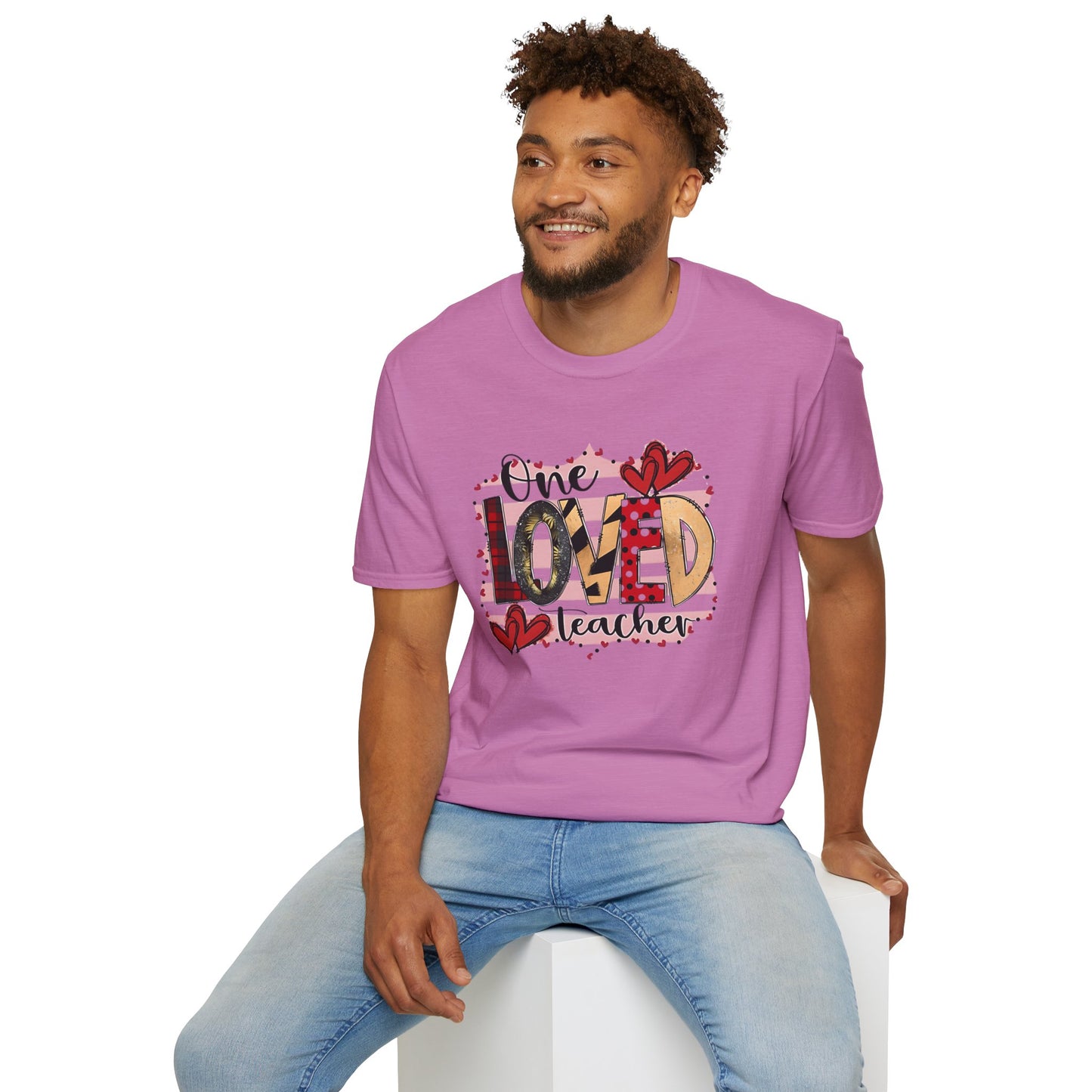 One Loved Teacher T-Shirt — Cute Plaid & Hearts Teacher Appreciation Tee