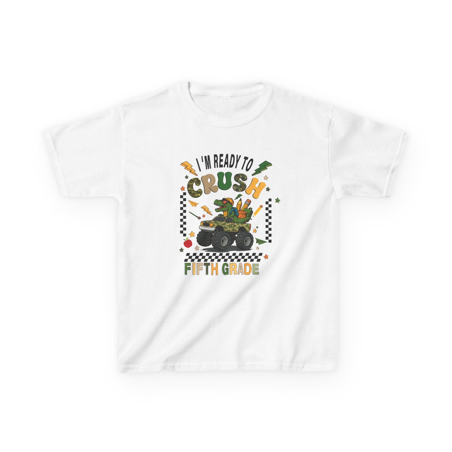 Kids 'I'm Ready to Crush Fifth Grade' T-Shirt — Back-to-School Monster Truck Tee