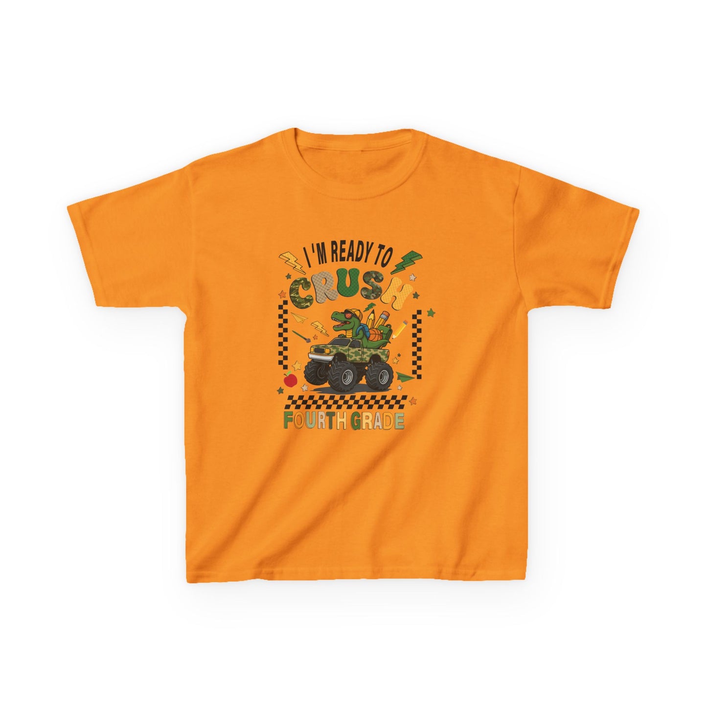 Kids 'I'm Ready to Crush Fourth Grade' Tee — Back-to-School Truck Graphic