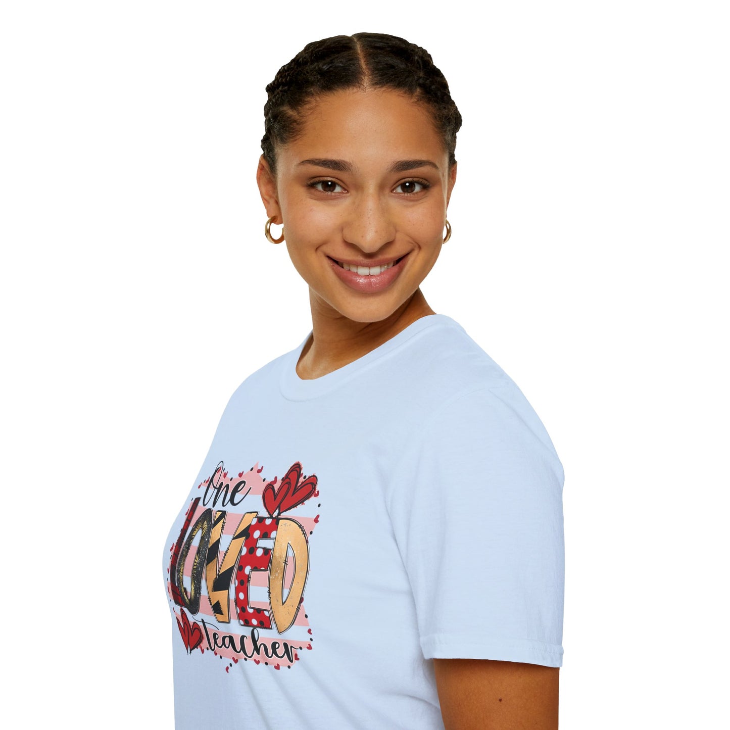 One Loved Teacher T-Shirt — Cute Plaid & Hearts Teacher Appreciation Tee