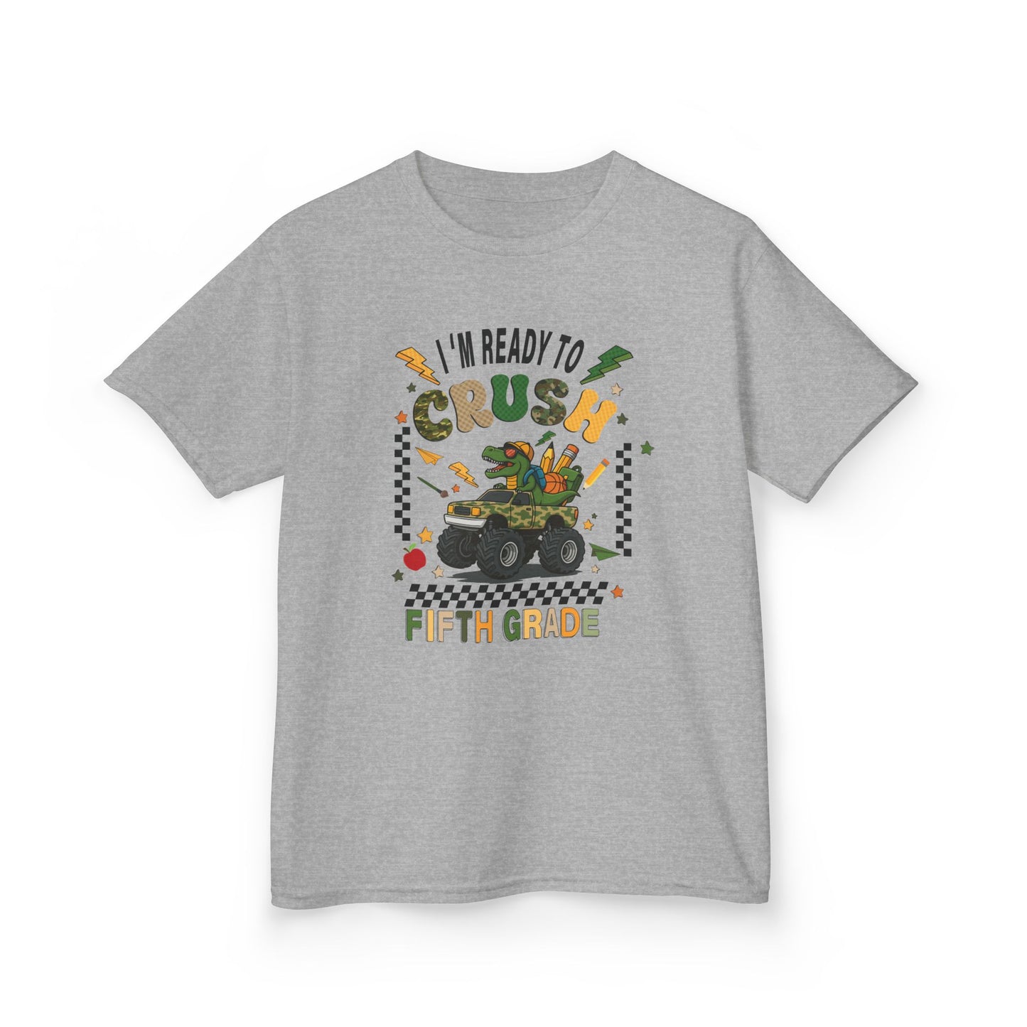Kids 'I'm Ready to Crush Fifth Grade' T-Shirt — Back-to-School Monster Truck Tee