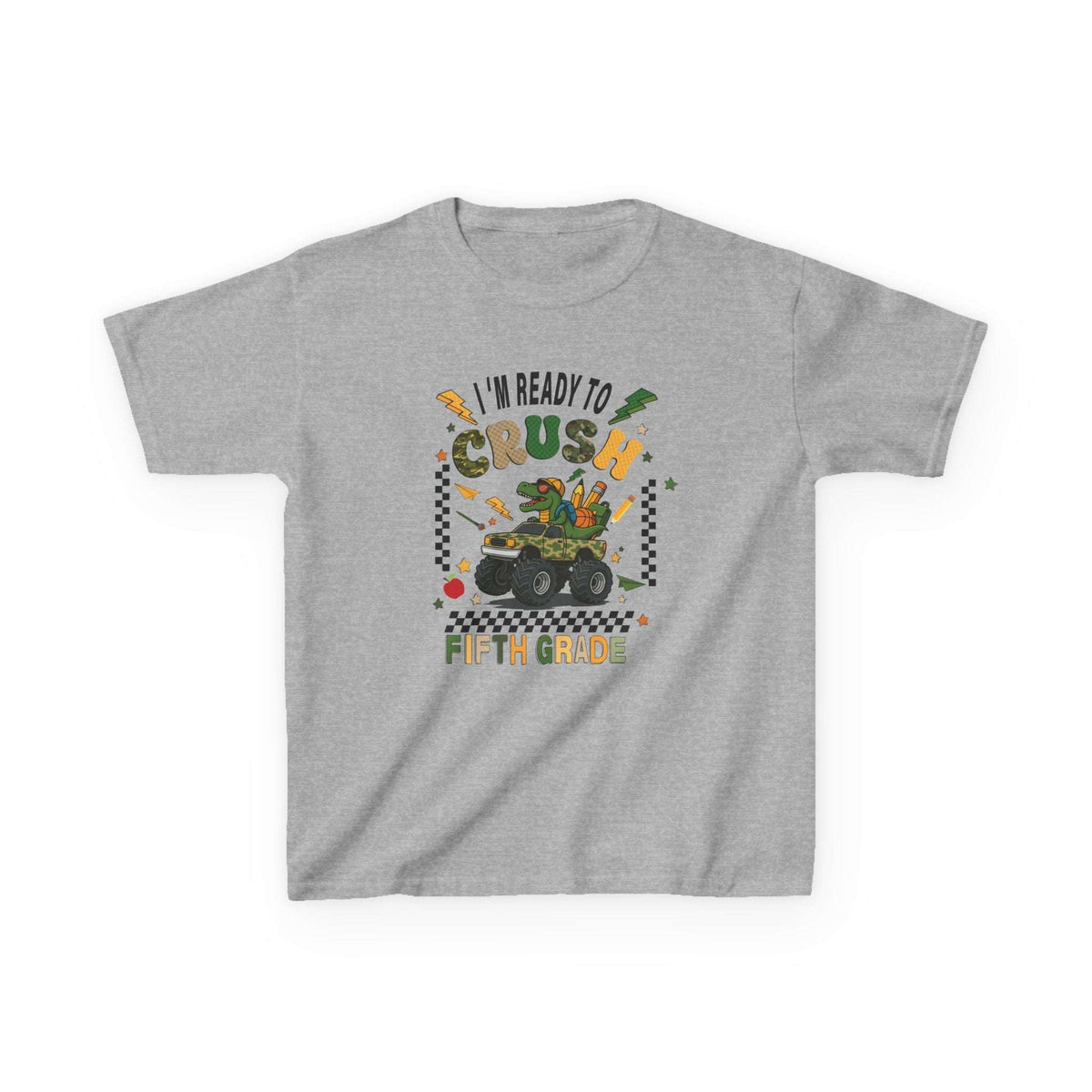 Kids 'I'm Ready to Crush Fifth Grade' T-Shirt — Back-to-School Monster Truck Tee
