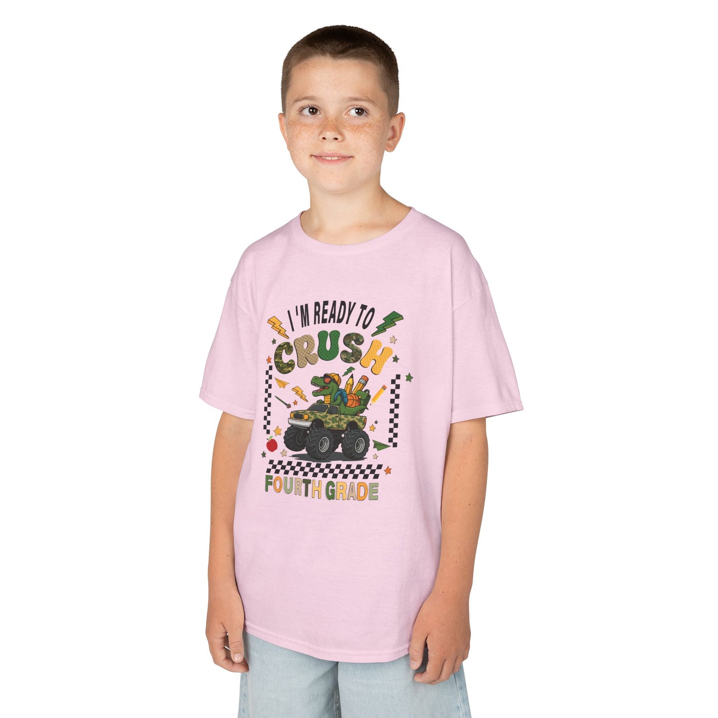Kids 'I'm Ready to Crush Fourth Grade' Tee — Back-to-School Truck Graphic