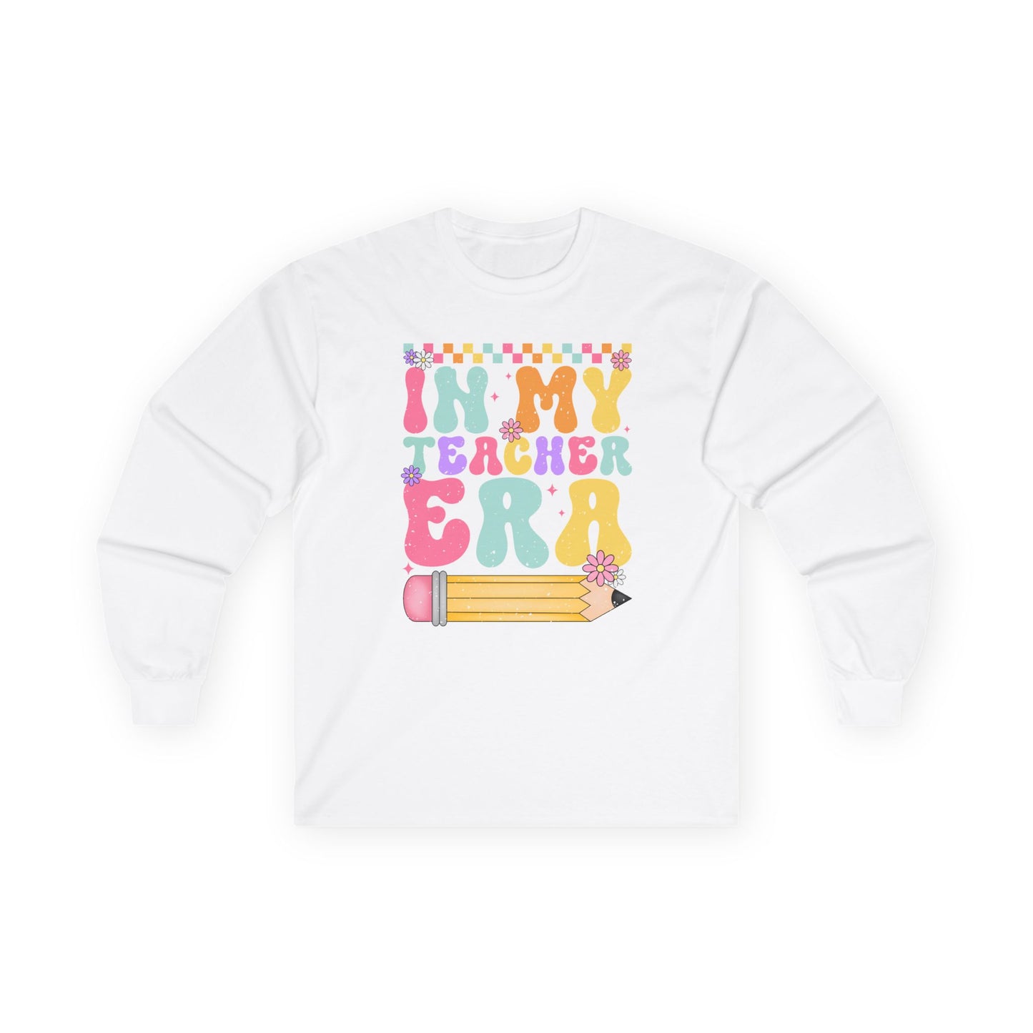 "In My Teacher Era" Teacher T-shirt Colorful Pencil Design