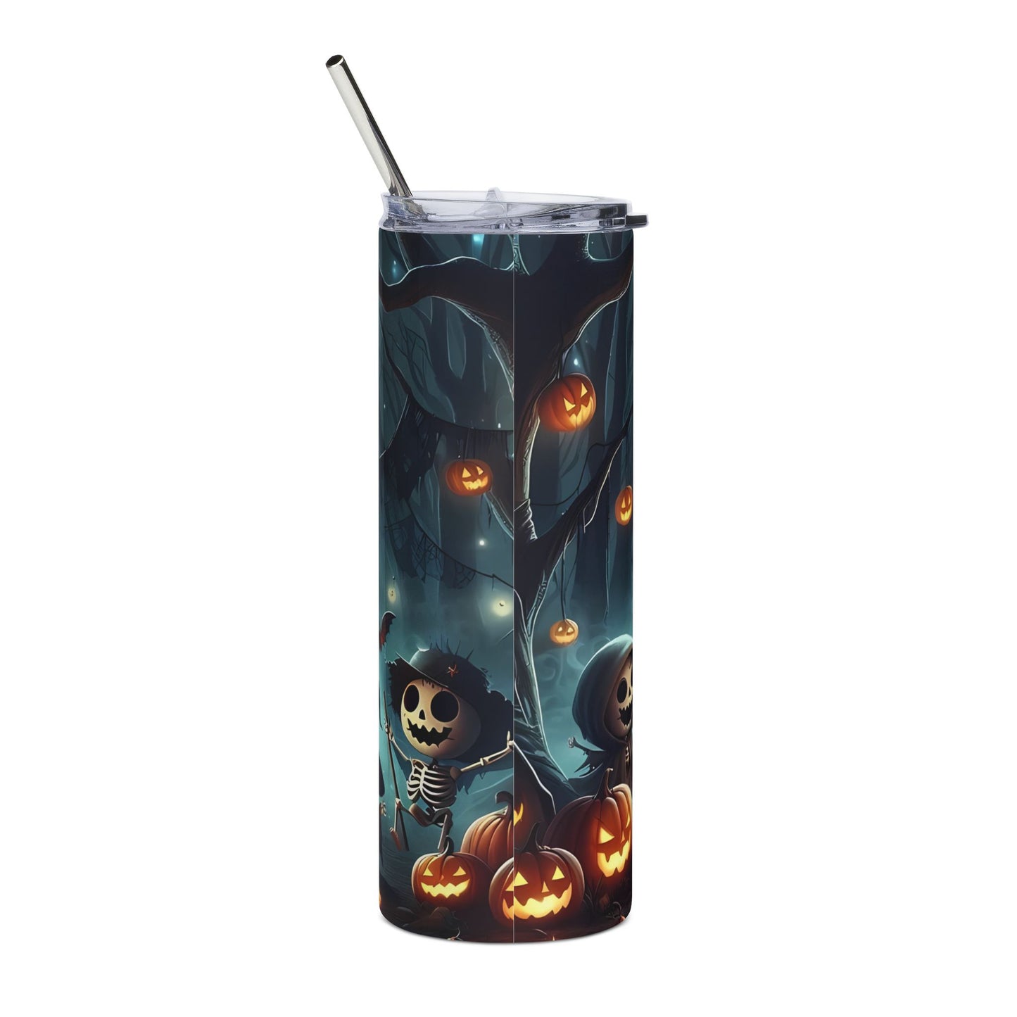 Halloween Skeleton Campfire Tumbler — 20oz Stainless Steel Travel Cup